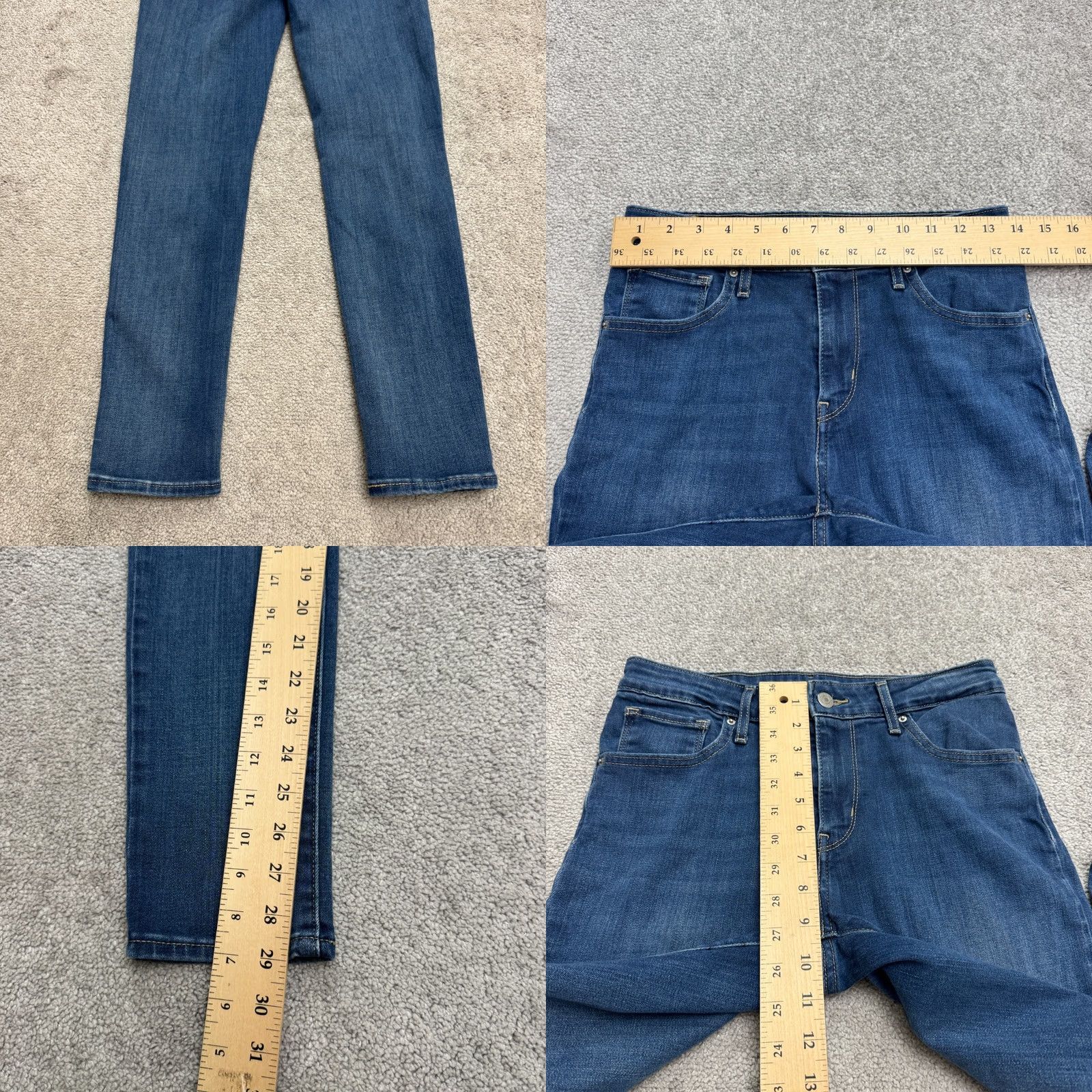 Levi's Levi's 721 High Rise Skinny Distressed Denim Jeans Womens 28 Blue Stretch Casual Denim Levi's 700 Series Slim Regular 5-Pocket Rise High Size 28" / US 6 / IT 42 - 9 Thumbnail