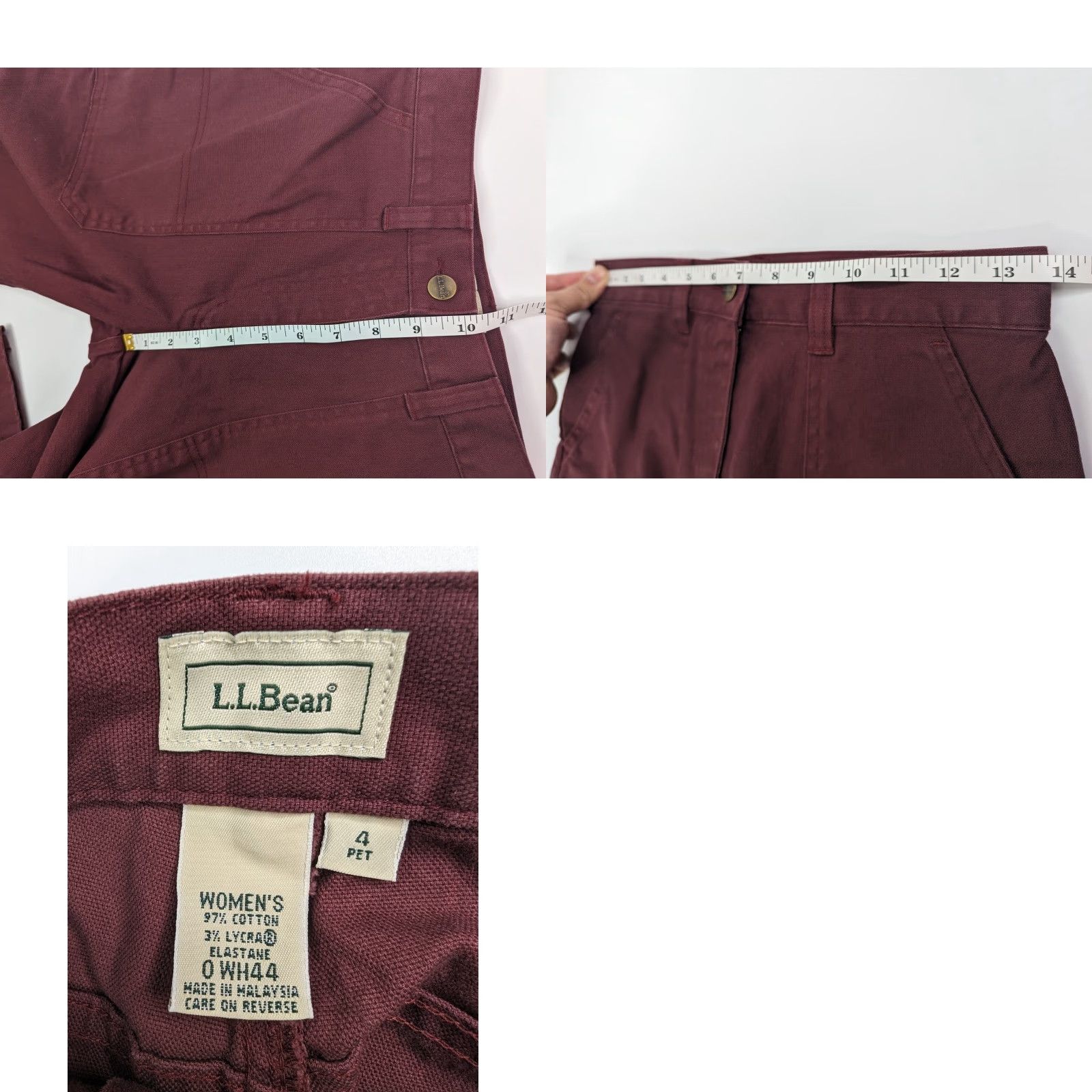 Vintage **L.L. Bean Petite Maroon Women's Chino Pants Size 4 Flat Front** User: **L.L. Bean Women's Petite Maroon Chino Pants Size 4 Flat Front** Size 27" / US 4 / IT 40 - 8 Thumbnail