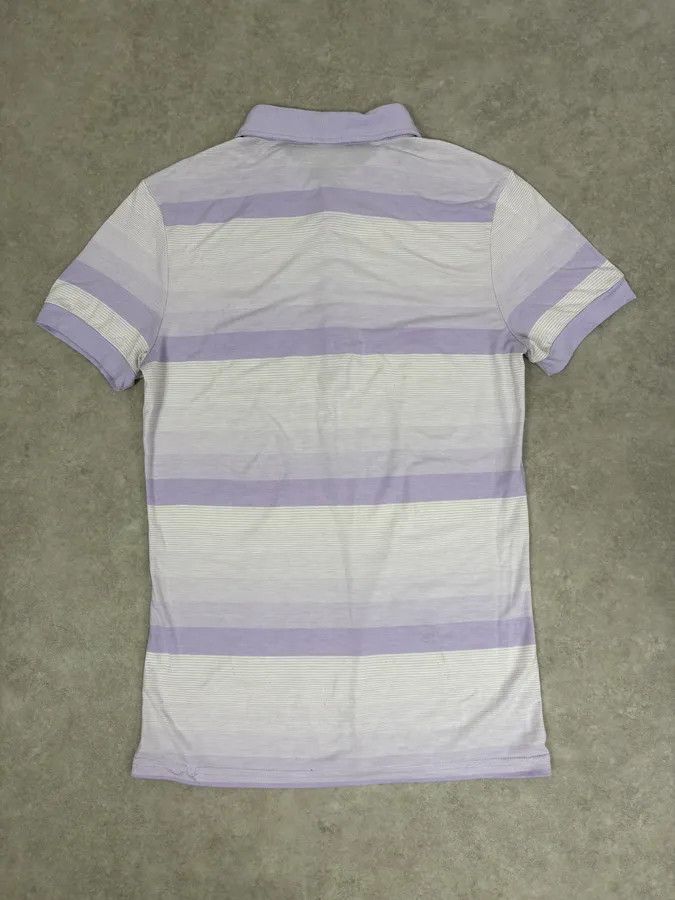 Dsquared2 2000s Dsquared2 Lavender Striped Embroidered Polo Size US S / EU 44-46 / 1 - 6 Thumbnail