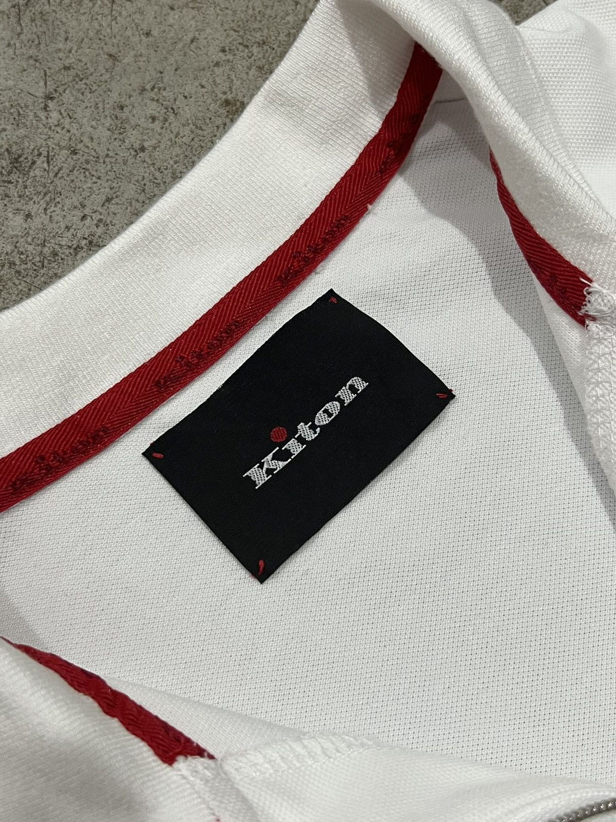 Designer × Kiton Kiton Half-Zip Piqué Polo Shirt Size US S / EU 44-46 / 1 - 7 Thumbnail