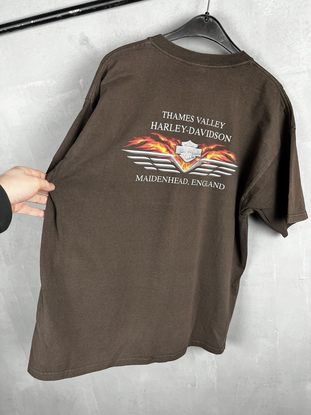 Harley Davidson × Vintage Harley Davidson Maidenhead England t shirt vintage Size US XL / EU 56 / 4 - 10 Thumbnail