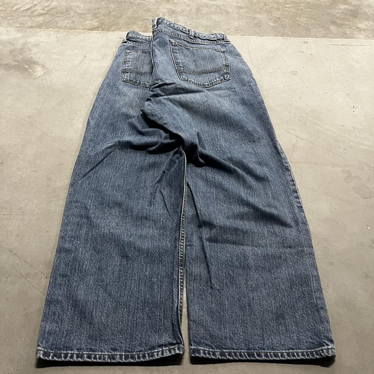 Japanese Brand × Vintage Vintage Y2K Super Baggy WideLeg Medium Blue Wash Denim Jeans Size US 40 / EU 56 - 6 Thumbnail