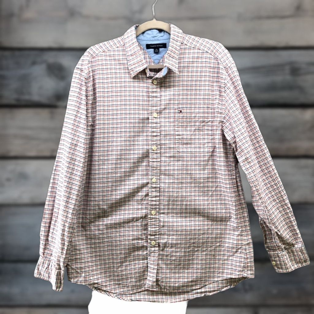 Tommy Hilfiger Tommy Hilfiger Button-Down Shirt Mens XL Plaid Multicolor Cotton Long Sleeve Button-Up Collared Men’s Classic Size US XL / EU 56 / 4 - 1 Thumbnail