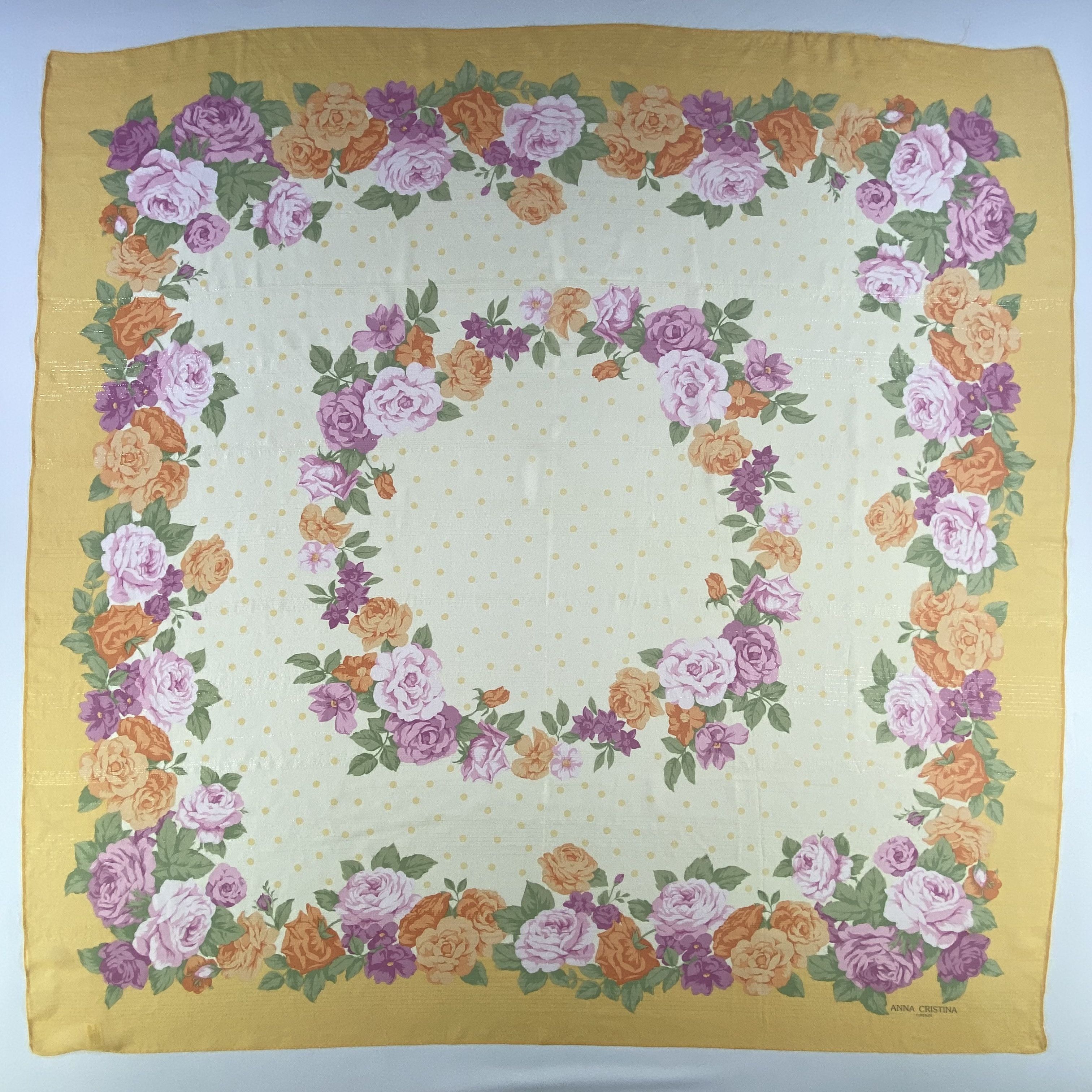 Japanese Brand × Vintage Vintage Anna Cristina Silk Scarf SS045 Size ONE SIZE - 5 Thumbnail