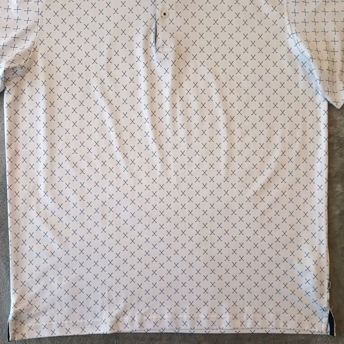 Vintage Maelreg Polo Shirt Mens M White Blue Geometric Short Sleeve Polo Casual Activewear Golf Rib Stretch Logo M Size US M / EU 48-50 / 2 - 6 Thumbnail