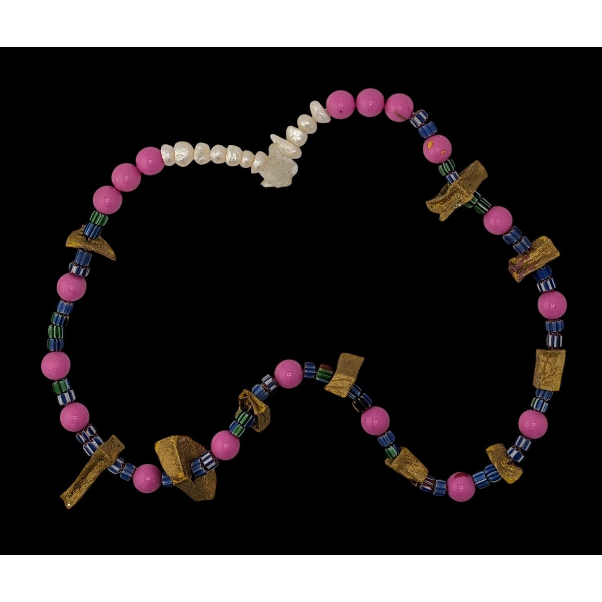 Other Handmade Abstract Unique Mixed Media Beaded Necklace Size ONE SIZE - 1 Thumbnail