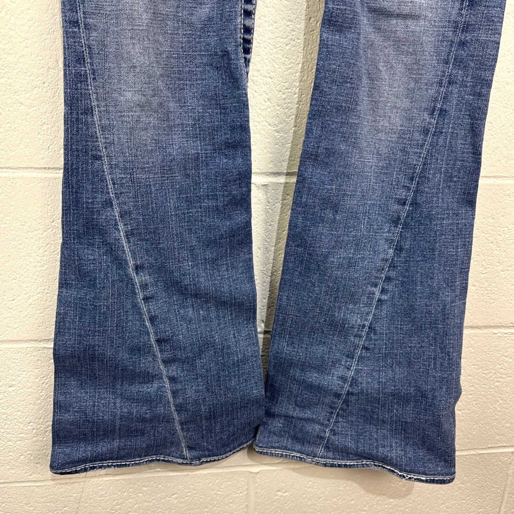 True Religion True Religion Women's Jeans Size 29 Blue Distressed Flared Denim Low Rise Size 29" - 6 Thumbnail