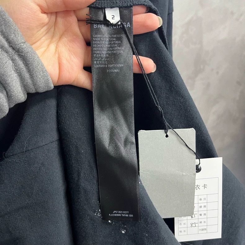 Balenciaga Black rock band series lightning letter pattern