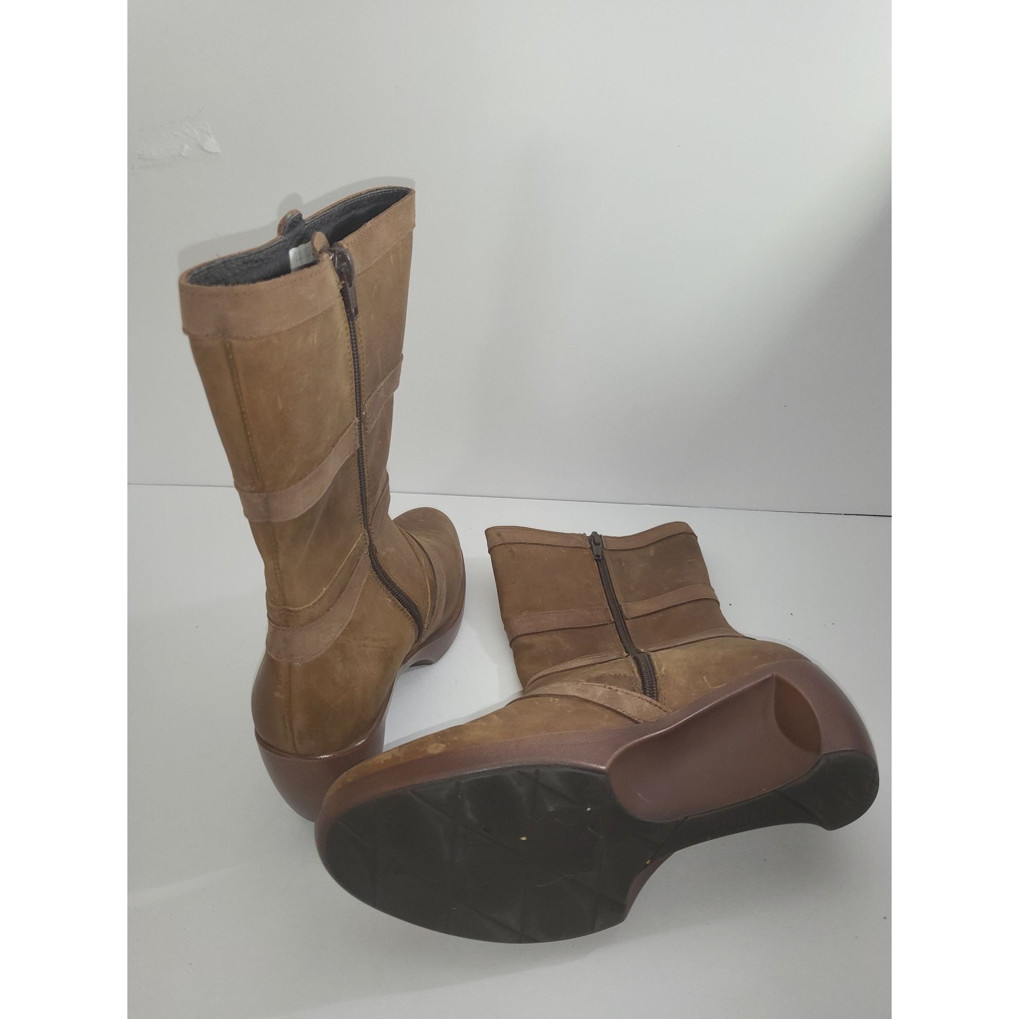 Poeme Bohemian Naot Winter Boots Women Sz 39 EU 8 US Brown Leather Mid Calf Size US 8 / IT 38 - 5 Thumbnail