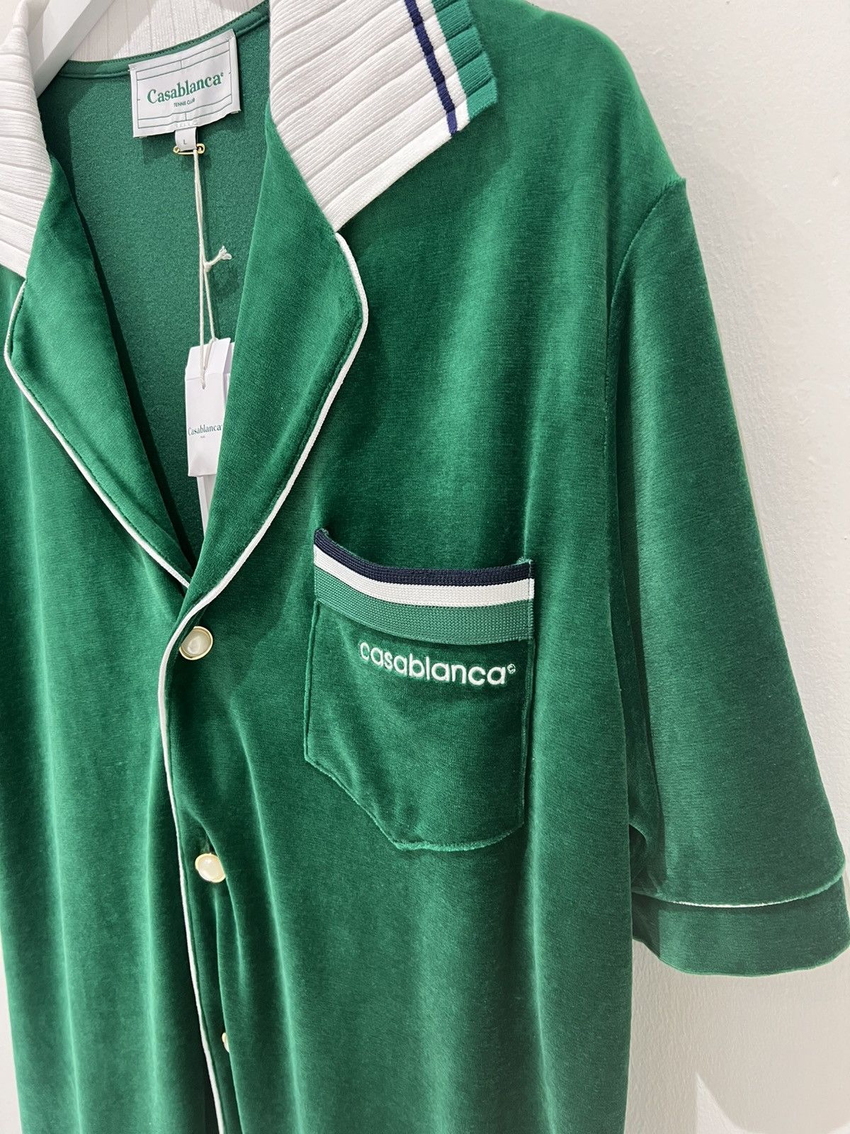 Casablanca Casablanca Velour Green Shirt Size S Size US S / EU 44-46 / 1 - 8 Thumbnail