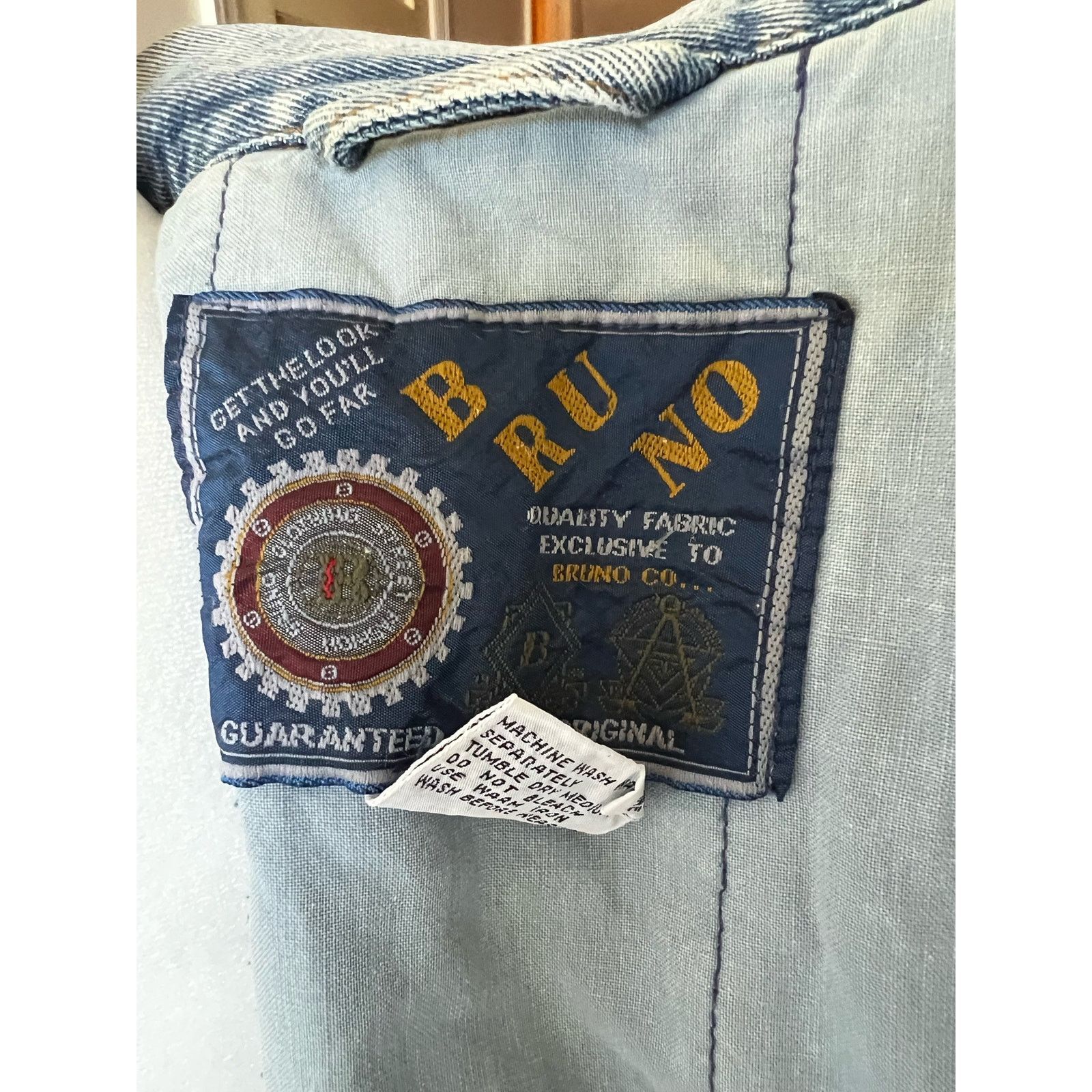 Vintage RARE Bruno 80s Acid Wash Denim Bomber size Medium Size US M / EU 48-50 / 2 - 6 Thumbnail