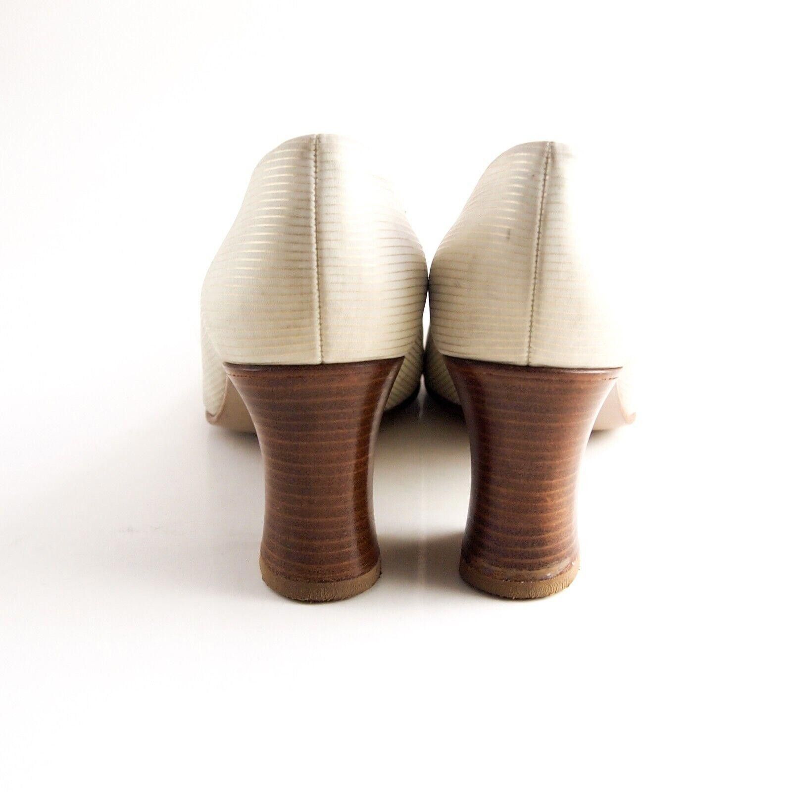 Bally Bally Mid Heel Pumps Ivory Satin Womens US 7 EU 37.5 Size US 7 / IT 37 - 7 Thumbnail