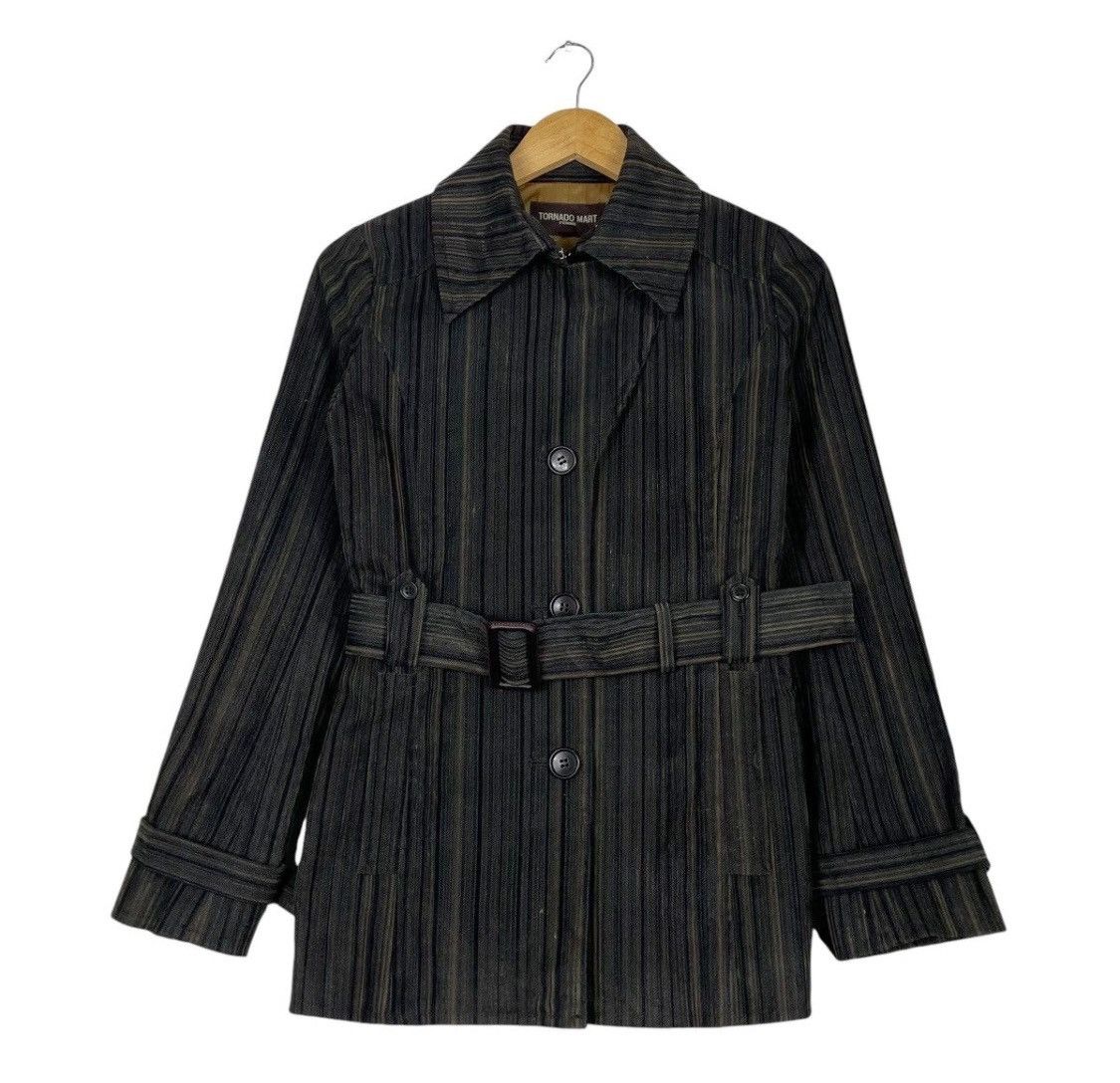 Japanese Brand × Tornado Mart 💥TORNADO MART STRIPES WITH BELTED JACKET Size S / US 4 / IT 40 - 1 Thumbnail