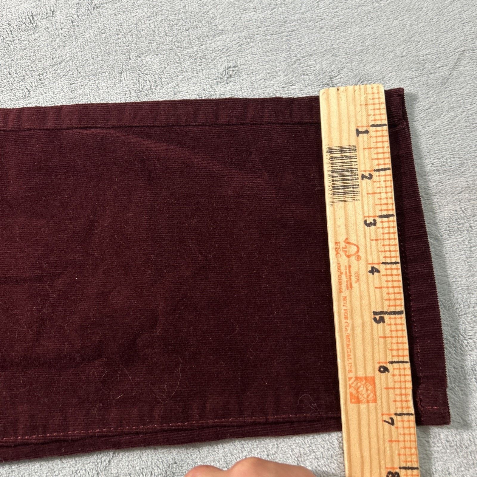 Croft & Barrow Velveteen Corduroy Straight Pants Women 10 32x30 Velour Soft Size 32" / US 10 / IT 46 - 16 Thumbnail