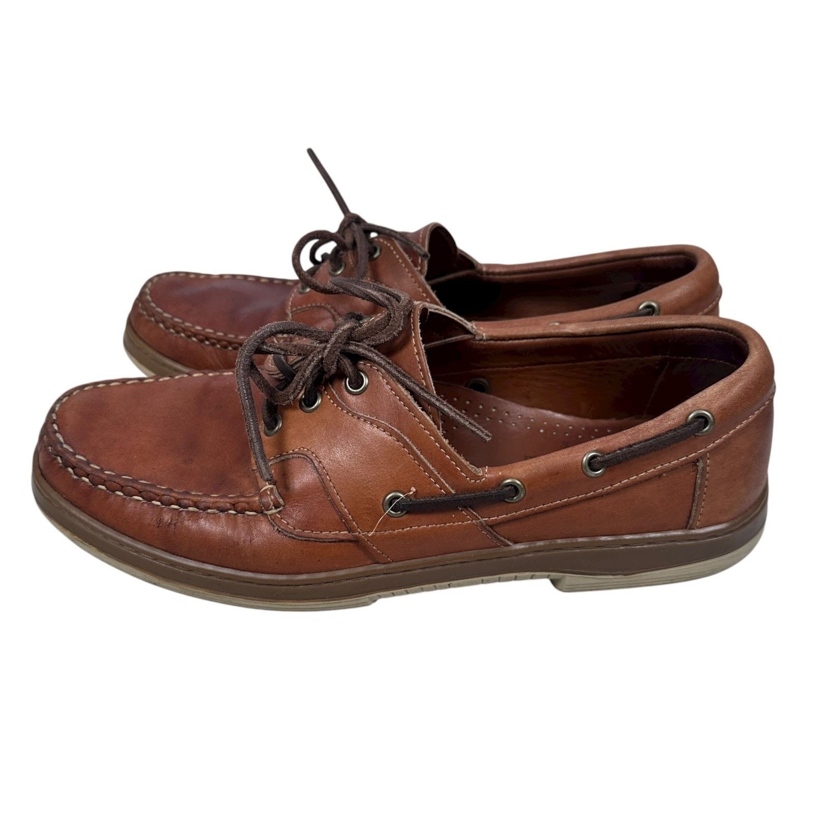 Allen Edmonds Allen Edmonds Eastport Boat Shoes Men US 9 D Brown Loafers Size US 9 / EU 42 - 3 Thumbnail