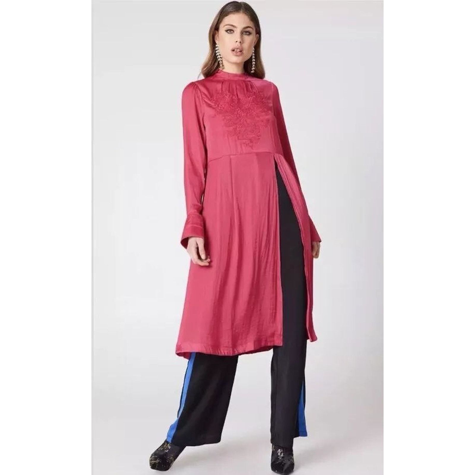 Free People Free People New Midi Maxi Tunic Dress Red M A000404 Size M / US 6-8 / IT 42-44 - 2 Thumbnail