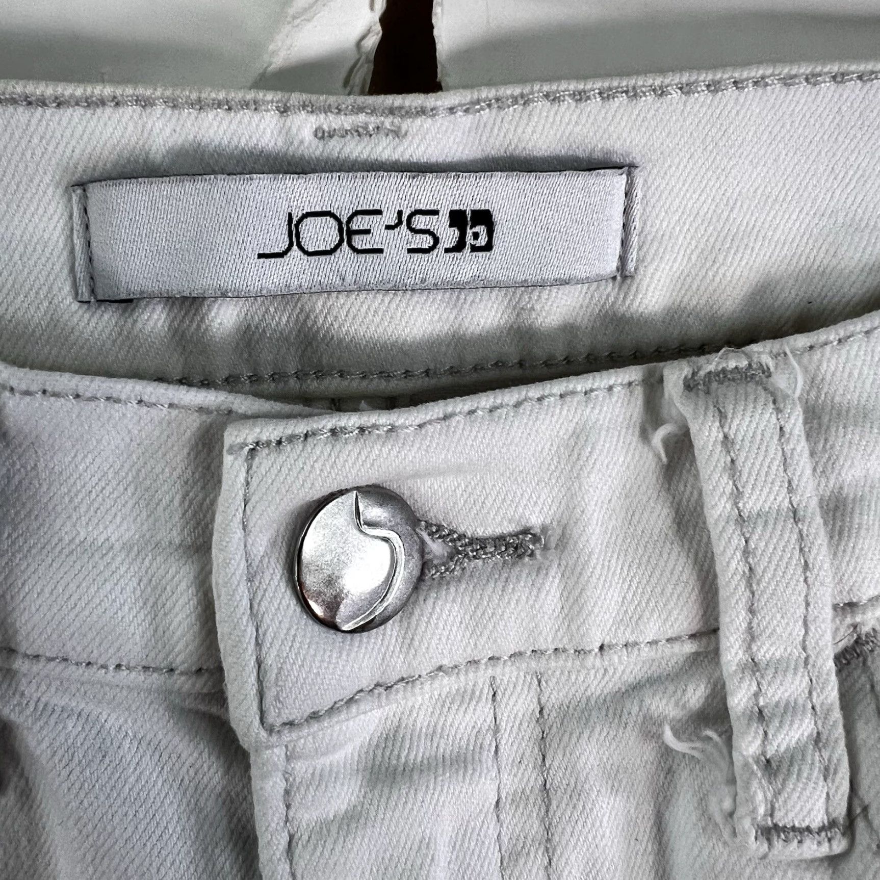 Vintage Joe's Jeans White High Rise Straight Jeans Womens Size 26 Cropped 27X25 Denim Cotton Spandex Regular Inseam 25in Pockets Zip Logo Size 26" / US 2 / IT 38 - 5 Thumbnail