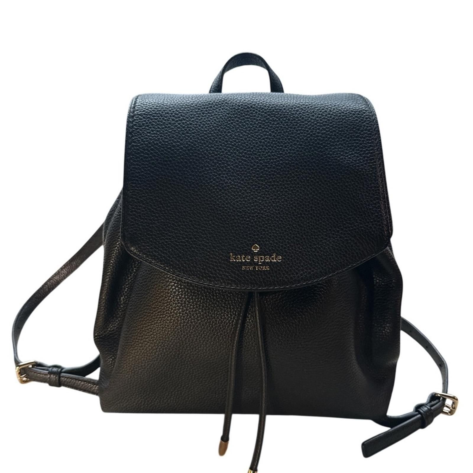 Other NWOT Kate Spade Black Lelia pebbled Leather Backpack handbag Size ONE SIZE - 3 Thumbnail