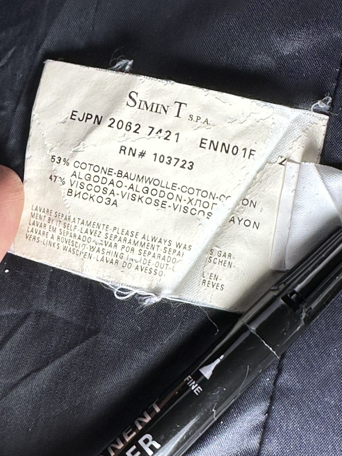 Emporio Armani Emporio Armani Black Corduroy Blazer Jacket Size 40R - 11 Thumbnail