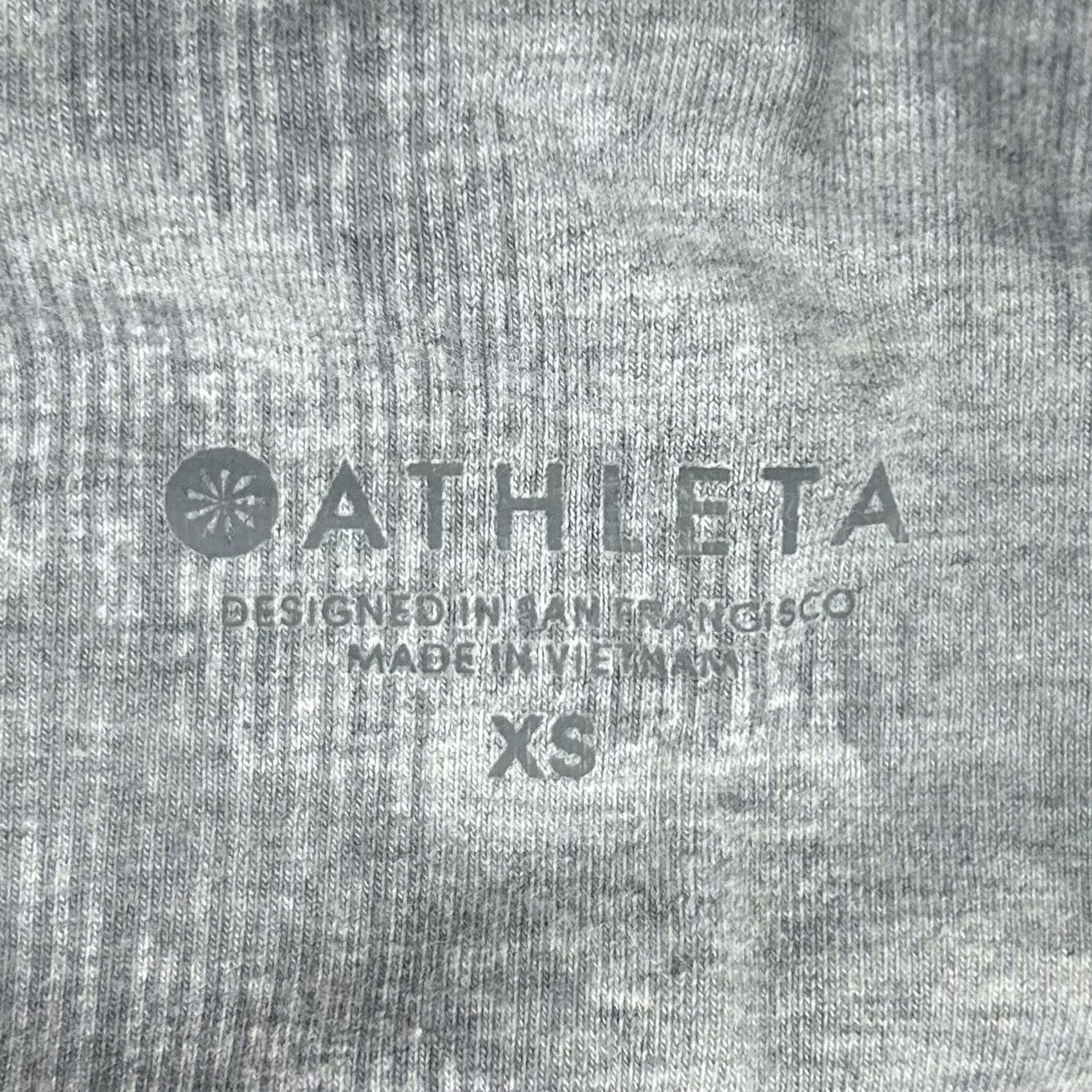 Athleta VINTAGE Athleta Capri Leggings Womens XS Light Gray Abstract Stretch Yoga Athletic Size 26" / US 2 / IT 38 - 2 Thumbnail
