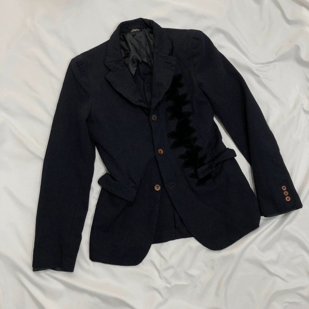 Comme des Garcons Comme des Garçons 06FW Velvet Star Jacket Deep Black-Blue S Size US S / EU 44-46 / 1 - 2 Thumbnail
