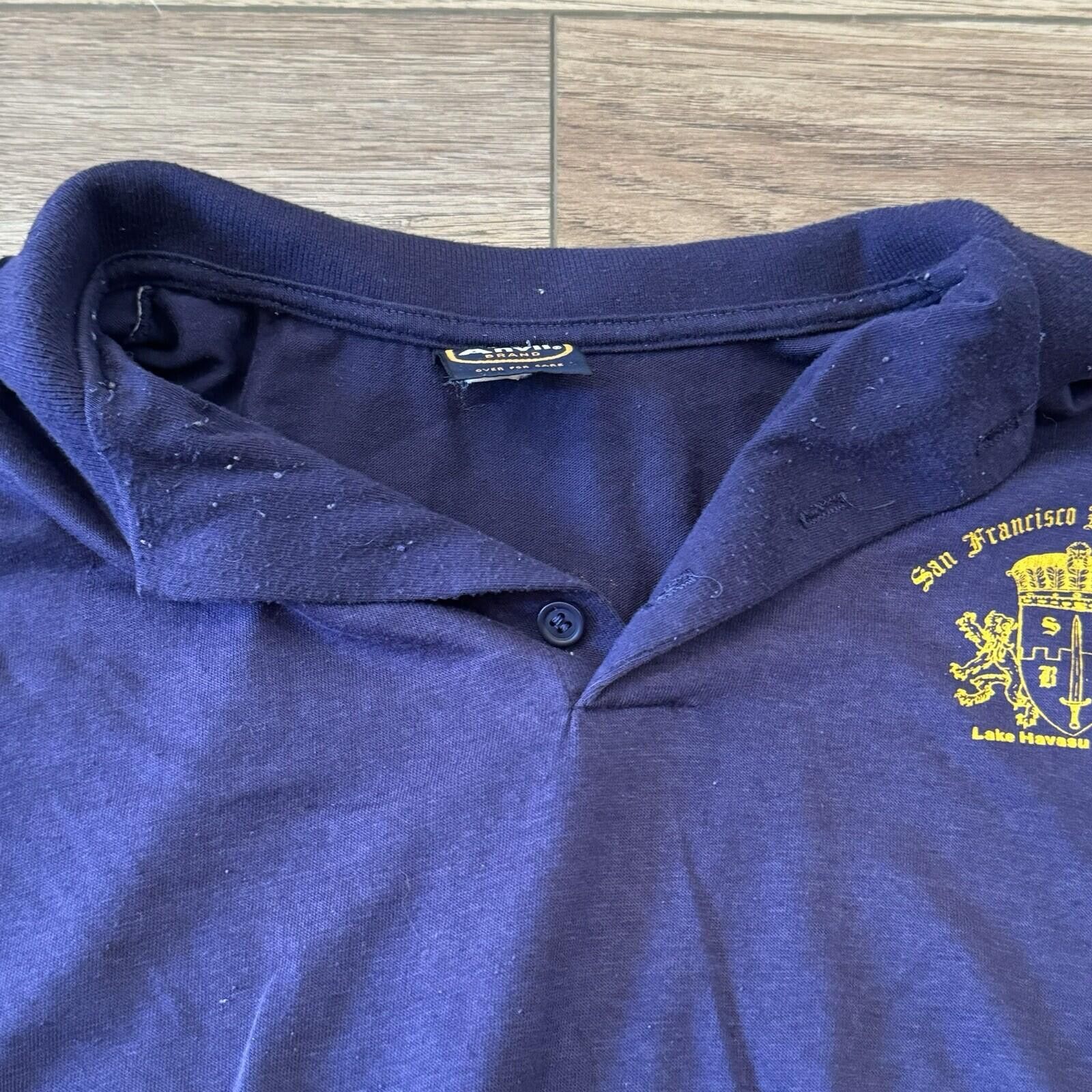 Anvil Vintage 70s San Francisco Lake Havasu City AZ Bar Polo Shirt Size US M / EU 48-50 / 2 - 3 Thumbnail