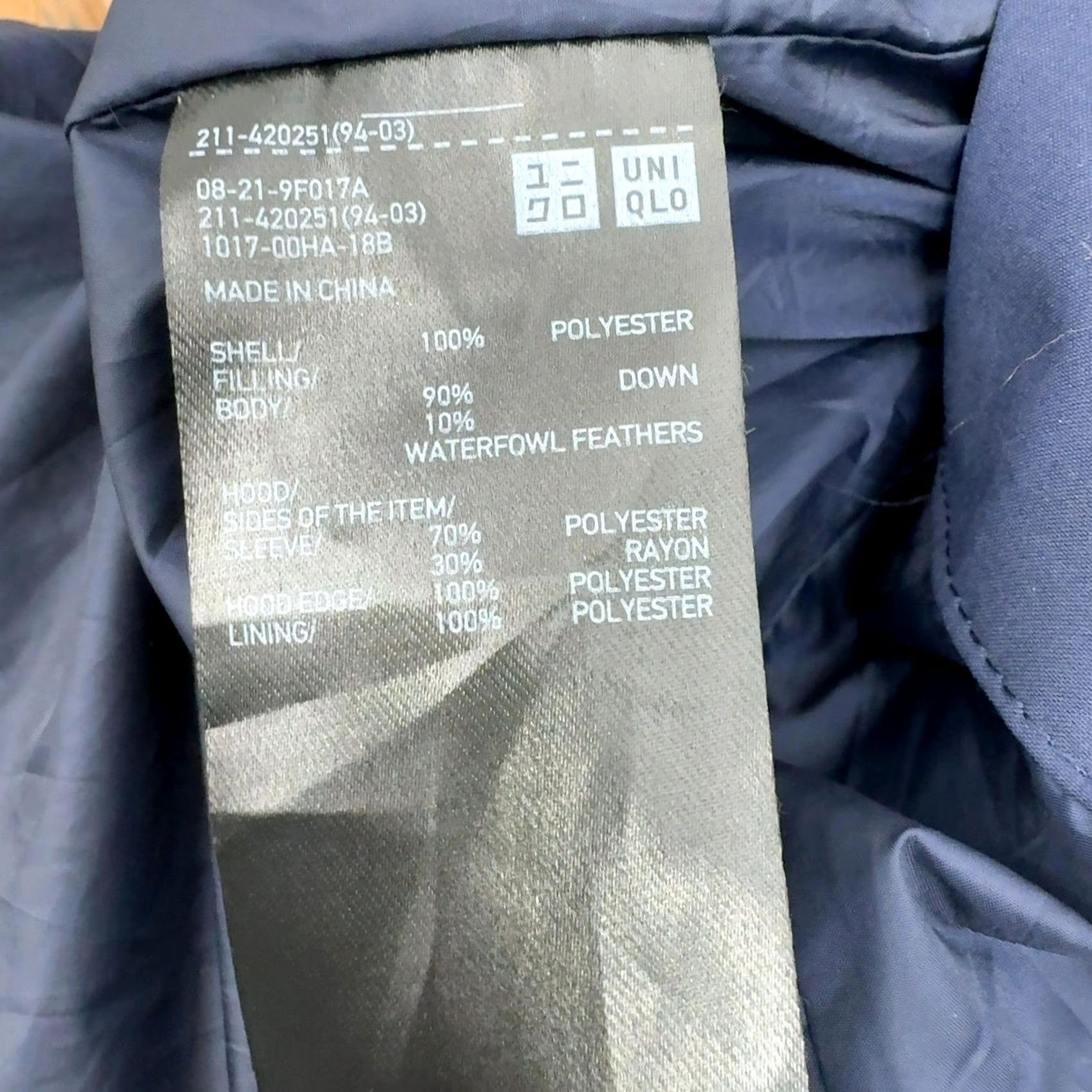 Uniqlo Uniqlo Puffer Jacket Mens M Navy Blue Down Fill Hooded Hybrid Winter Coat] Size US M / EU 48-50 / 2 - 5 Thumbnail