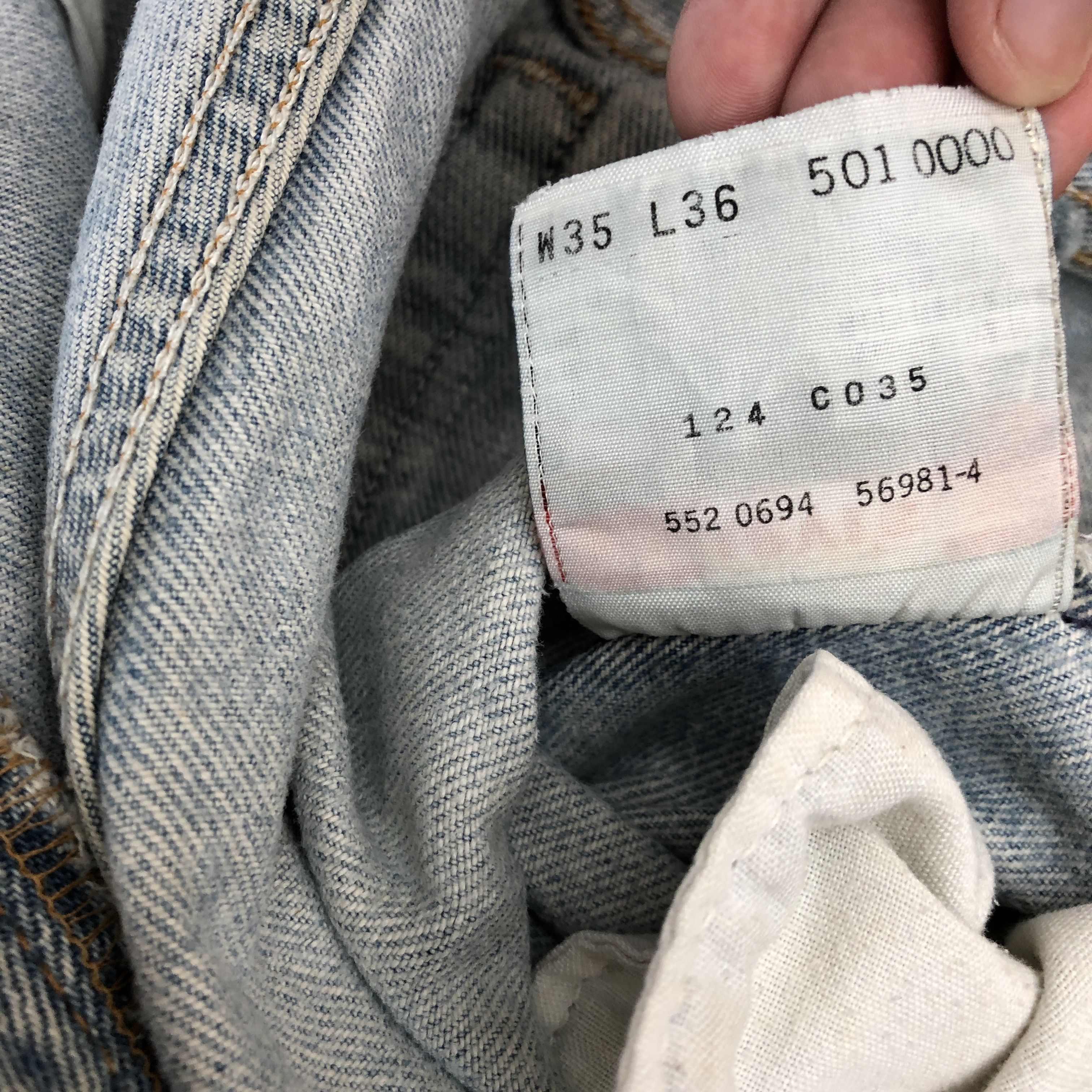 Levi's Vintage Levis 501 Light Wash Jeans Levi's Grunge Faded Denim Size US 32 / EU 48 - 9 Thumbnail