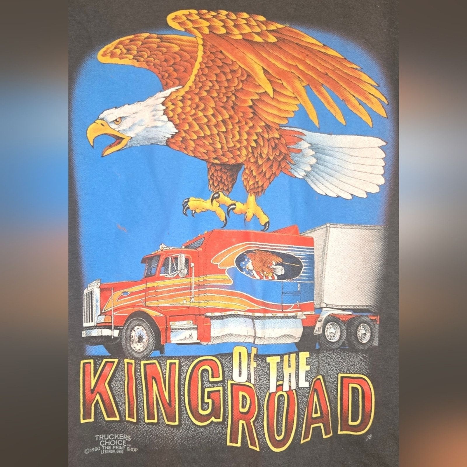 Other 90s Faded Truckers Choice King Of The Road Tshirt Size L Size US L / EU 52-54 / 3 - 4 Thumbnail