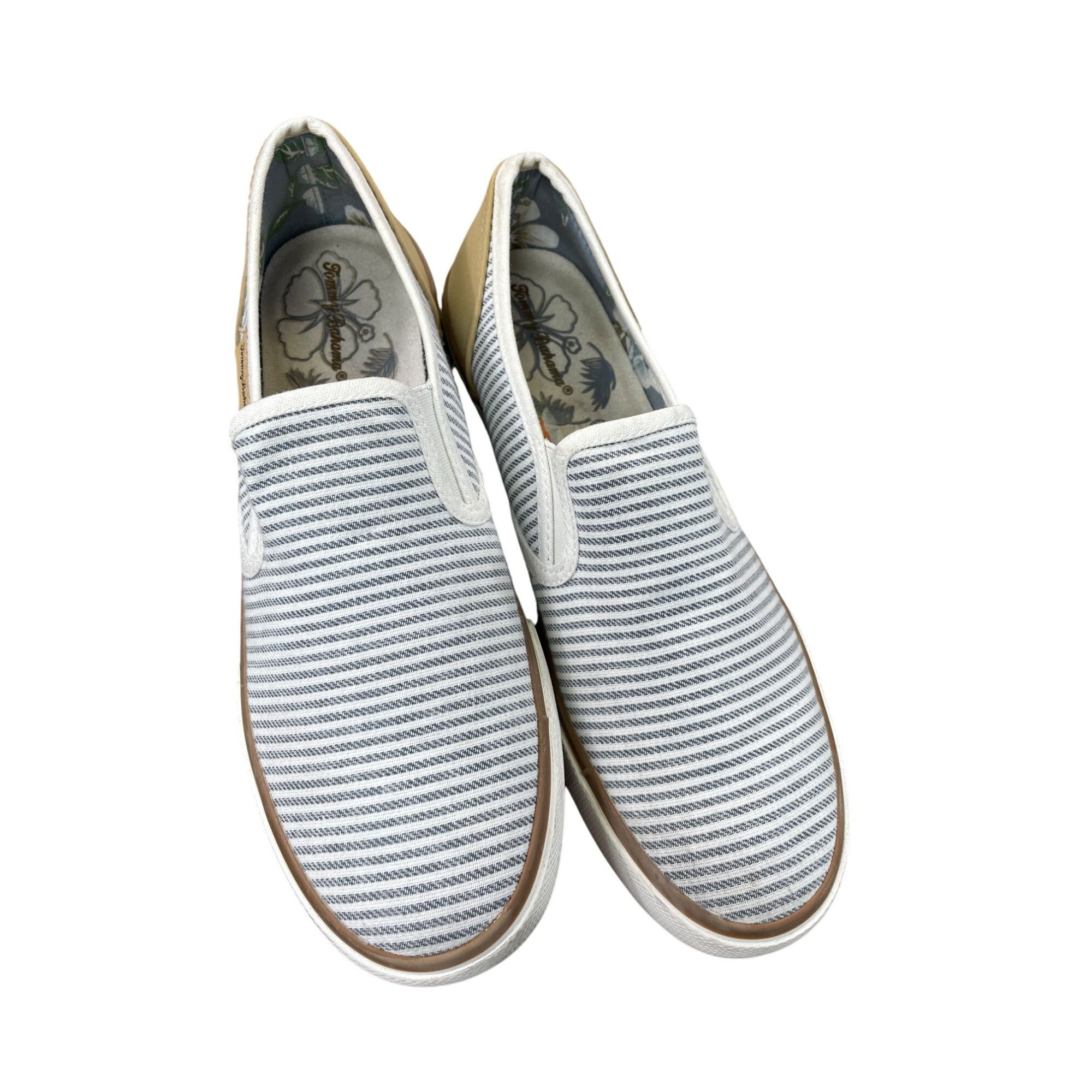 Tommy Bahama Tommy Bahama womans blue tan Slip-On loafers shoes Size 10 S Size US 9.5 / IT 39.5 - 14 Thumbnail