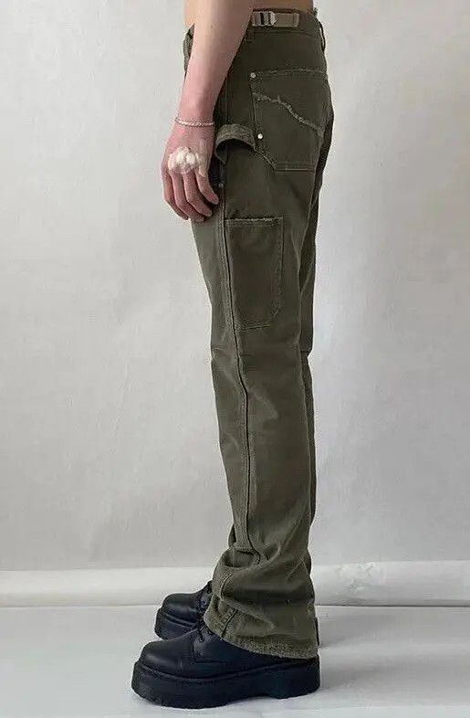 Japanese Brand High Street Cargo Pant Frayed Straight Jean Size US 30 / EU 46 - 2 Thumbnail