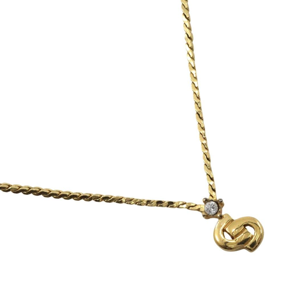 Dior Christian Dior CD Logo necklace Gold-plat and Faux Perle Size ONE SIZE - 1 Thumbnail