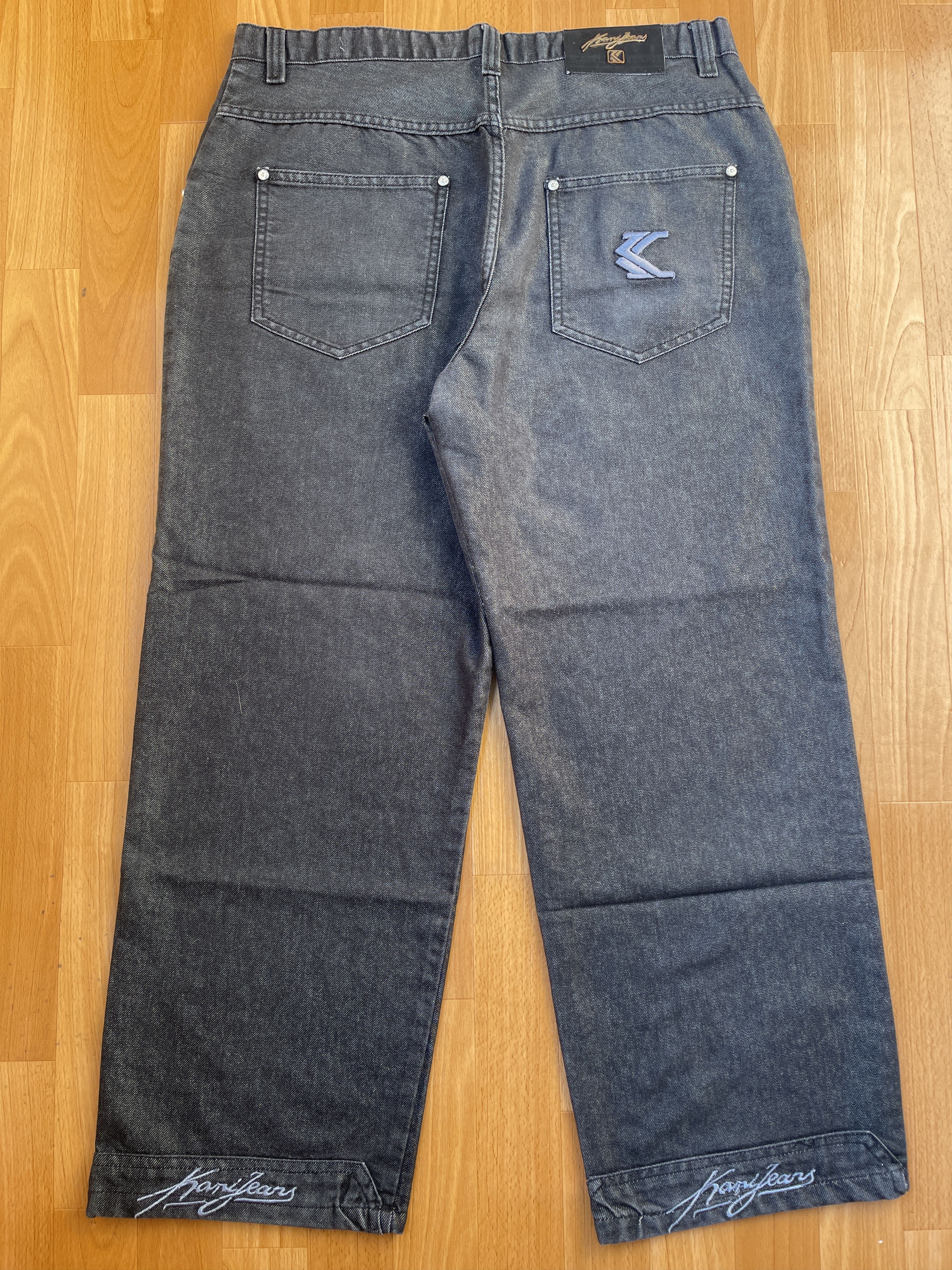 Karl Kani KARL KANI jeans shiny vintage baggy jeans silver metallic 34 Size US 34 / EU 50 - 1 Thumbnail