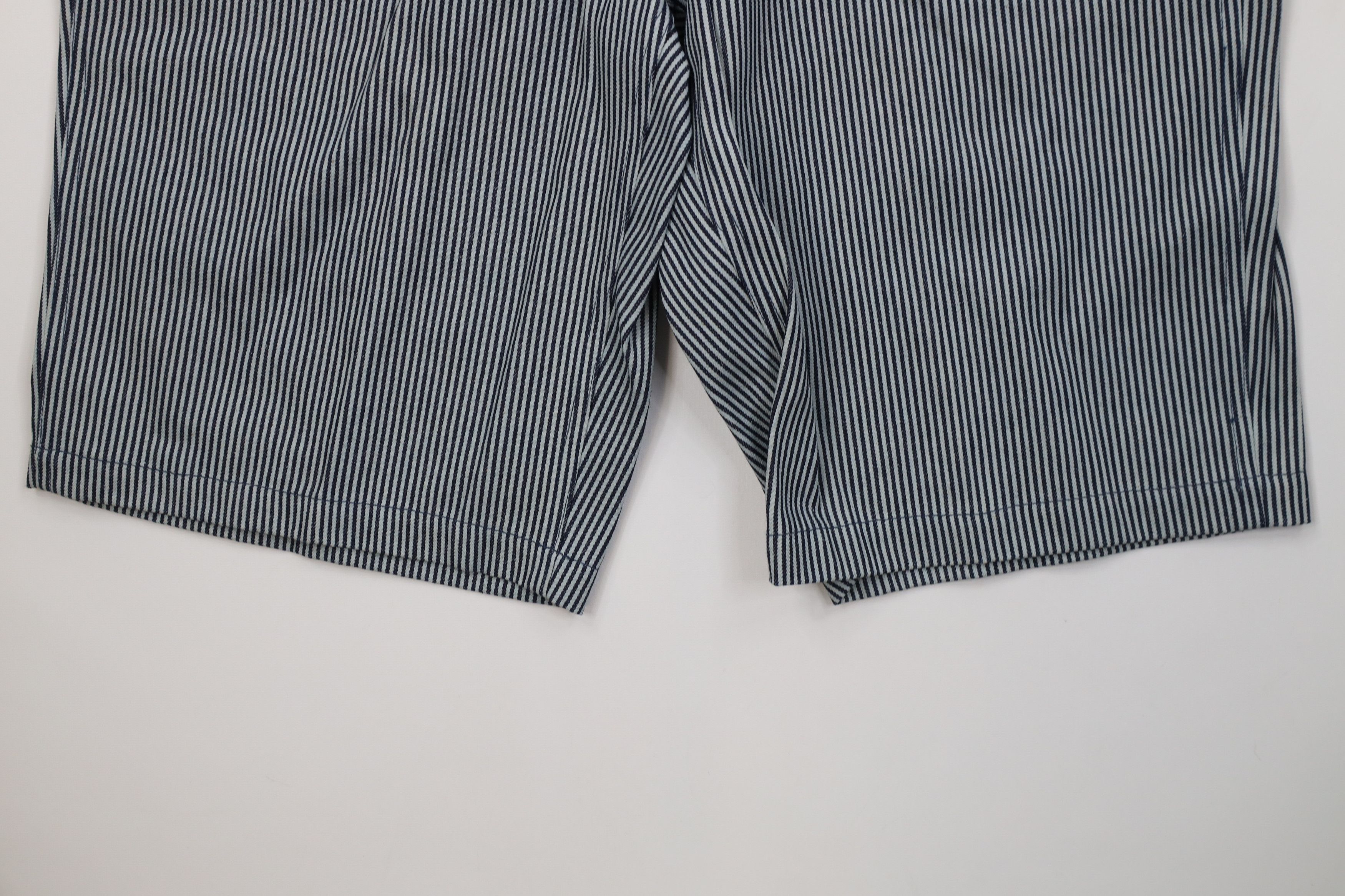Vintage Deadstock Vintage 90s Streetwear Hickory Striped Jean Shorts Size US 32 / EU 48 - 4 Thumbnail