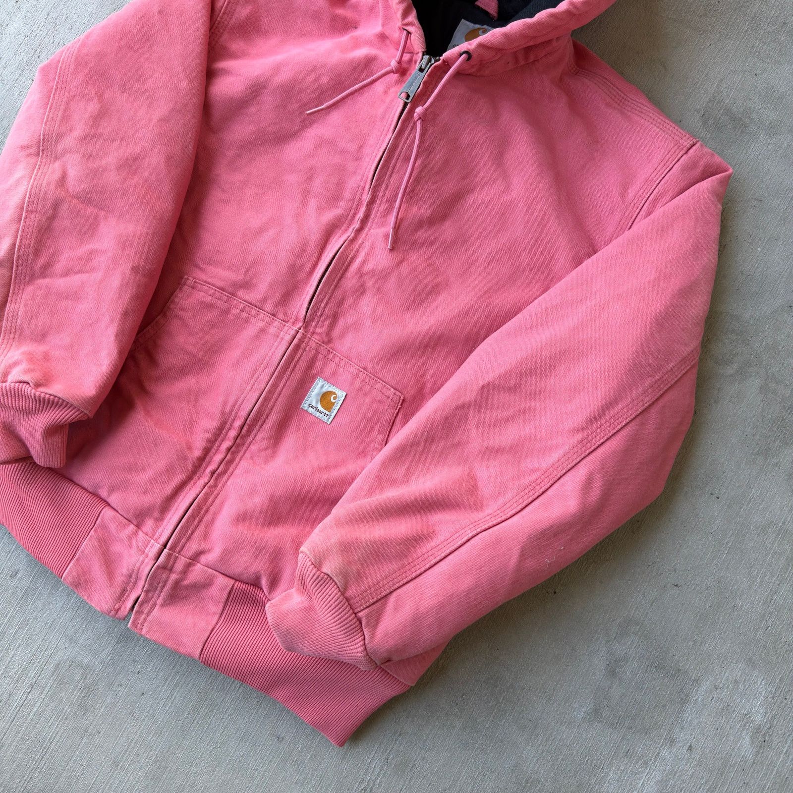 Carhartt × Vintage Carhartt WOMENS J130 pink hooded work wear jacket Size US M / EU 48-50 / 2 - 4 Thumbnail