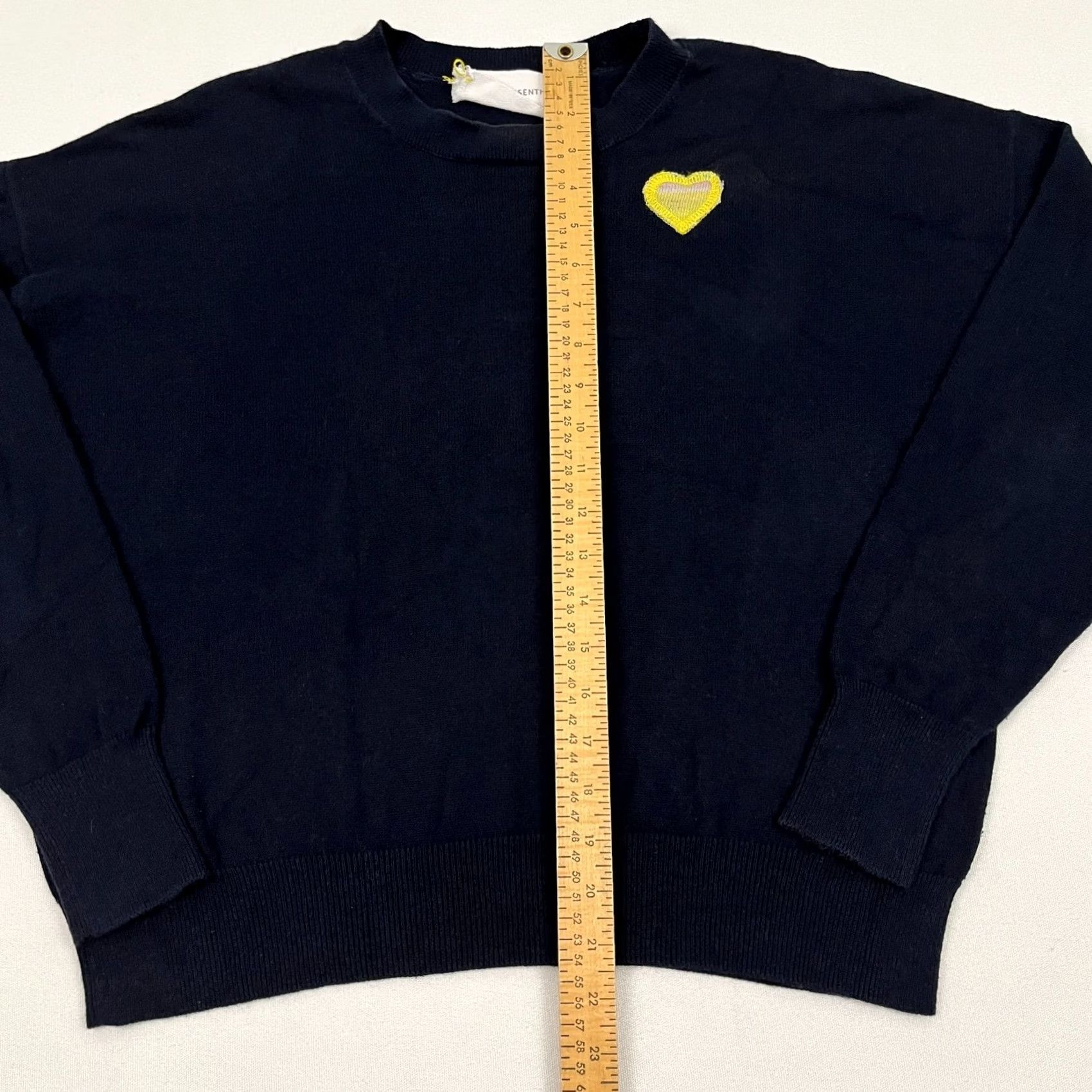 Vintage VINTAGE Kerri Rosenthal Boyfriend Sweater Womens XS Blue Heart Logo Cashmere Cotton Crew Size XS / US 0-2 / IT 36-38 - 5 Thumbnail