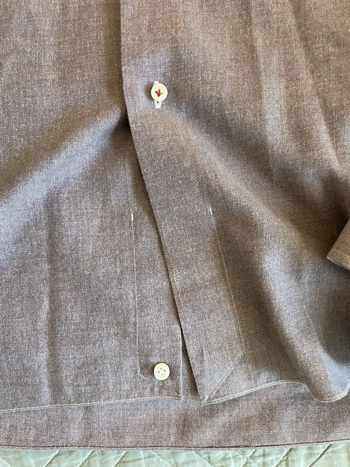 Isaia Cotton-Cashmere Dress Shirt Size US XXL / EU 58 / 5 - 4 Thumbnail