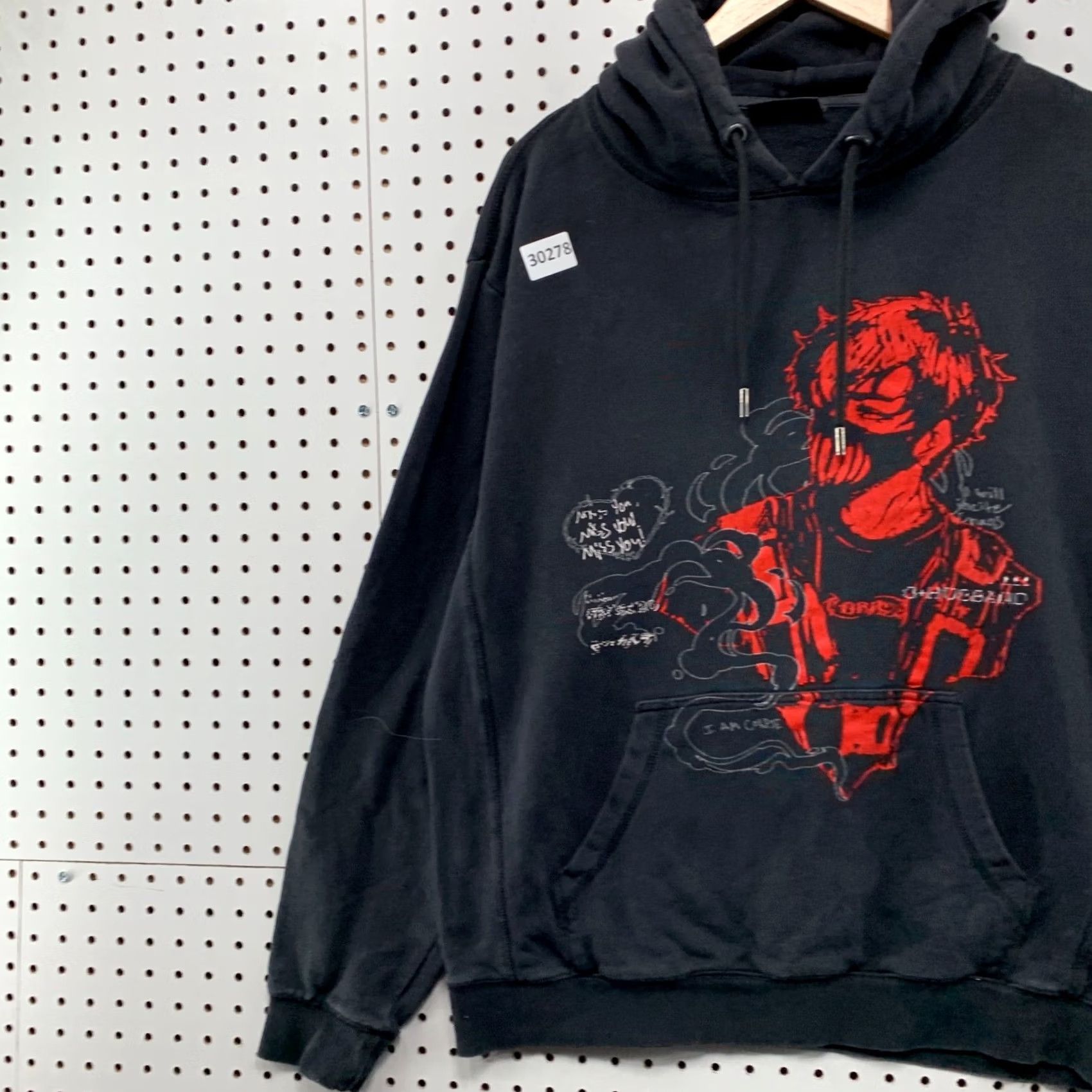 Vintage Corpse Husband Hoodie Mens L Faded Black Miss You I Am Corpse Graphic 26x27 Size US L / EU 52-54 / 3 - 3 Thumbnail
