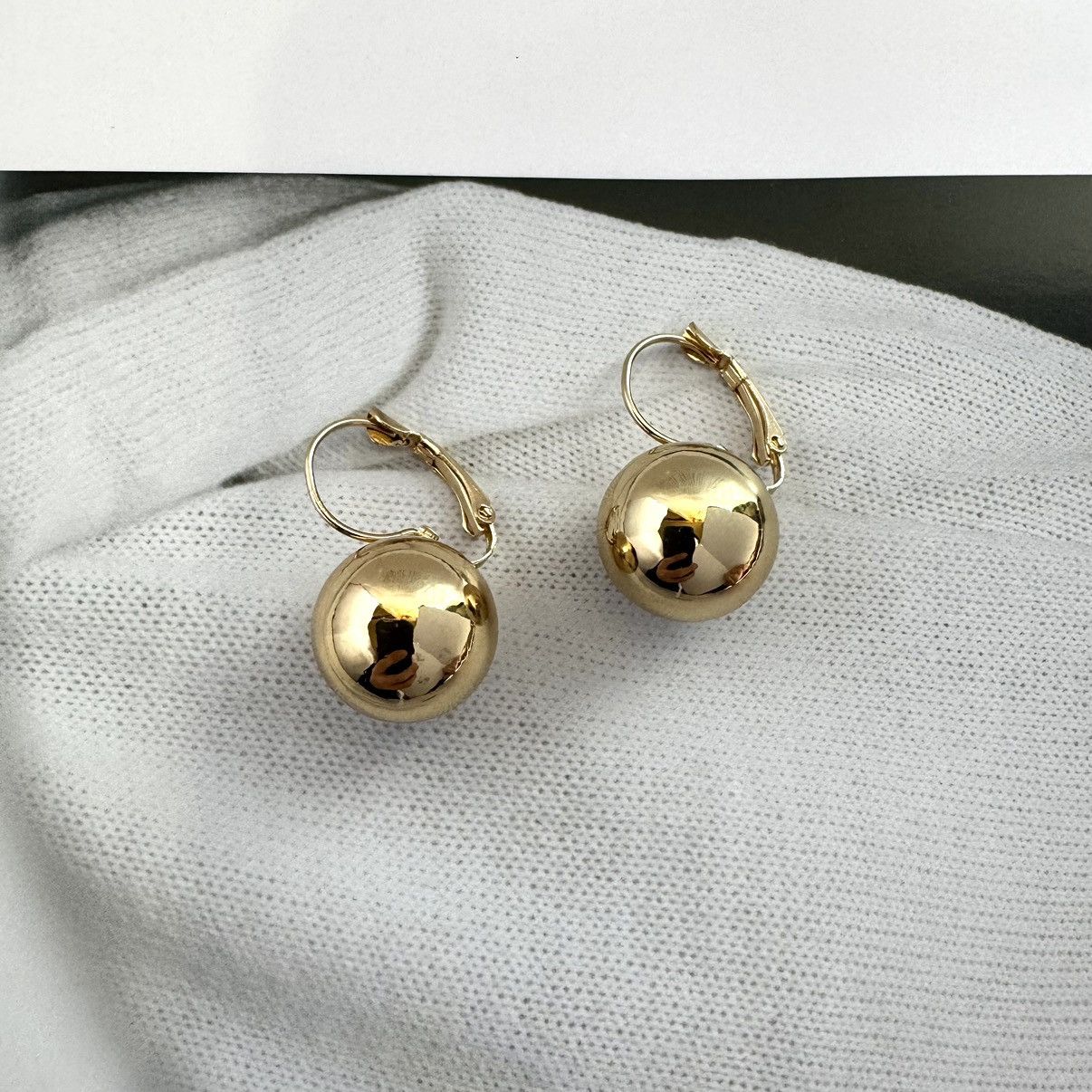 Other Gold Ball Dangle Drop Earrings for Women Size ONE SIZE - 3 Thumbnail