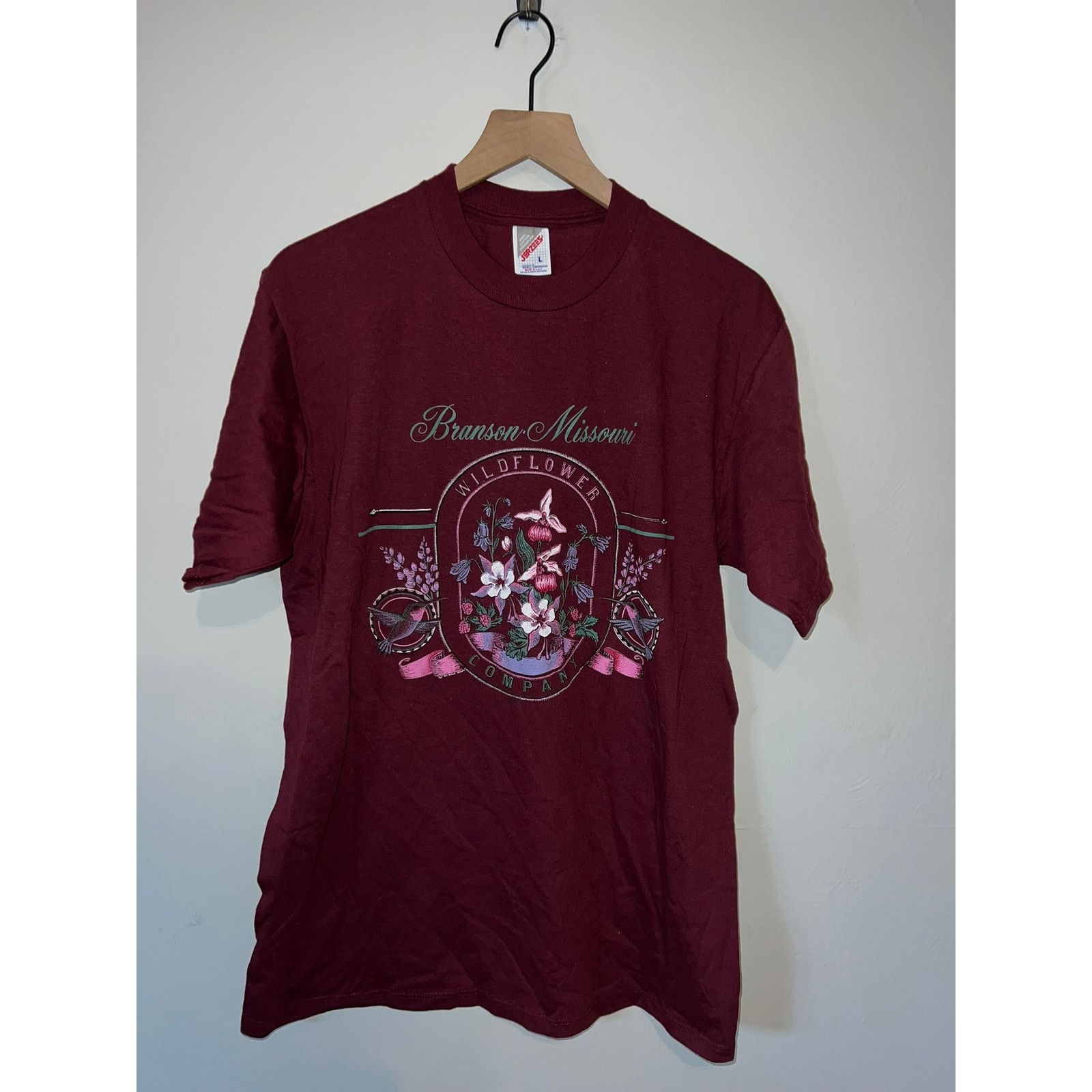 Jerzees Vintage Branson Missouri Shirt Wildflower Red Tee VTG 90s L Size US L / EU 52-54 / 3 - 1 Thumbnail
