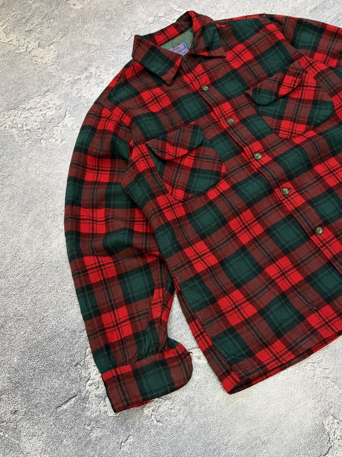 Pendleton Vintage 60s Pendleton Board Shirt Wool Flannel Plaid USA M Size US M / EU 48-50 / 2 - 16 Thumbnail
