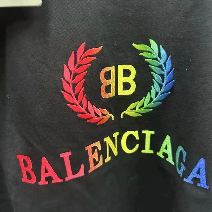 Balenciaga Balenciaga Rainbow embroidered logo short sleeve Size US XS / EU 42 / 0 - 3 Thumbnail