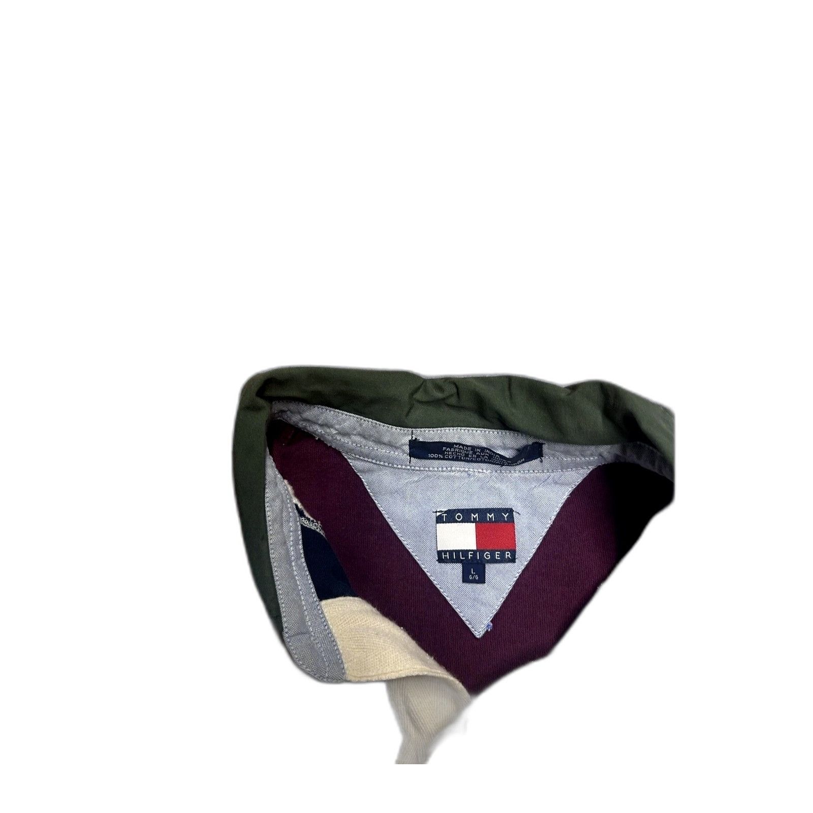 Tommy Hilfiger Vintage 90s Tommy Hilfiger Rugby Mens Large Collared Pullove Size US L / EU 52-54 / 3 - 3 Thumbnail