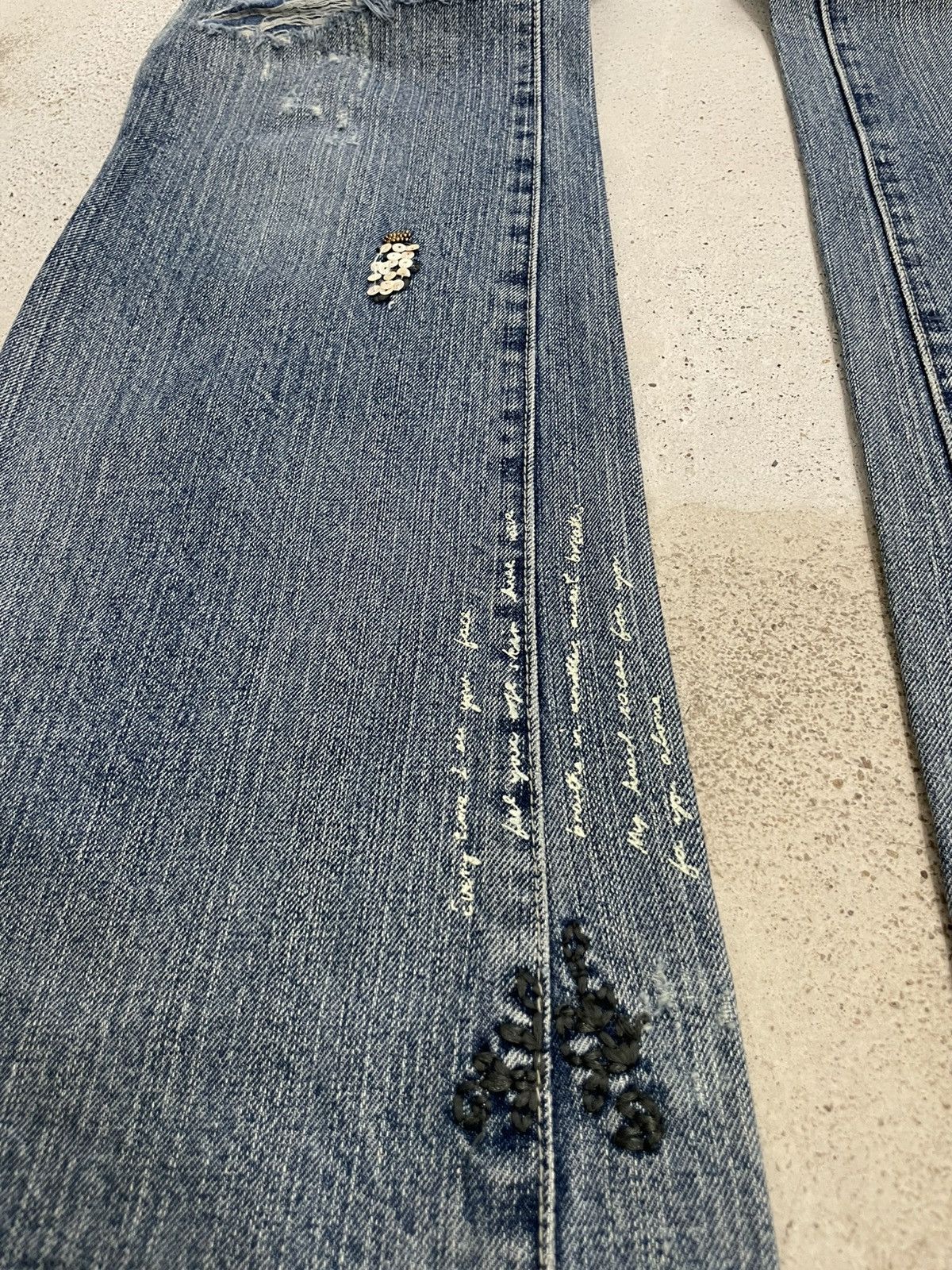 Designer Doll Jeans Creative Custom Soft Style Unisex Size US 30 / EU 46 - 8 Thumbnail