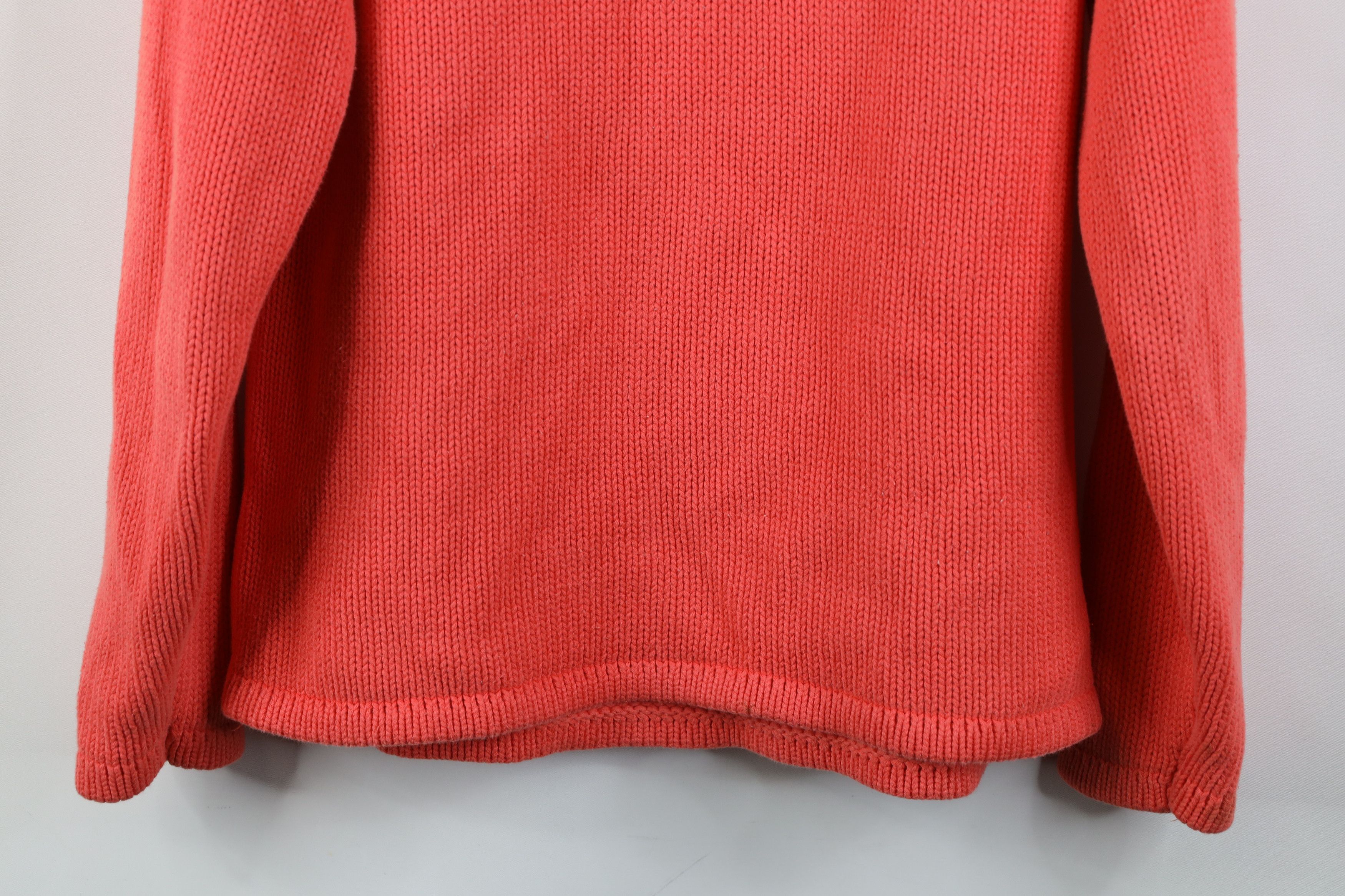 J.Crew Vintage 90s J Crew Marled Knit Mock Neck Sweater Salmon Size XS / US 0-2 / IT 36-38 - 13 Thumbnail