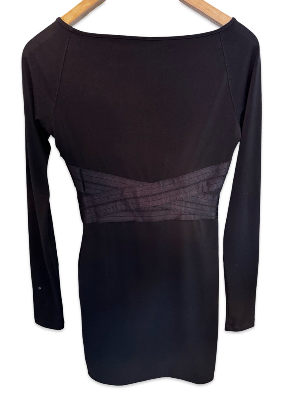 Bebe Elizabeth and James Black Long-Sleeve Mesh Panel Dress - XS Size XS / US 0-2 / IT 36-38 - 5 Thumbnail