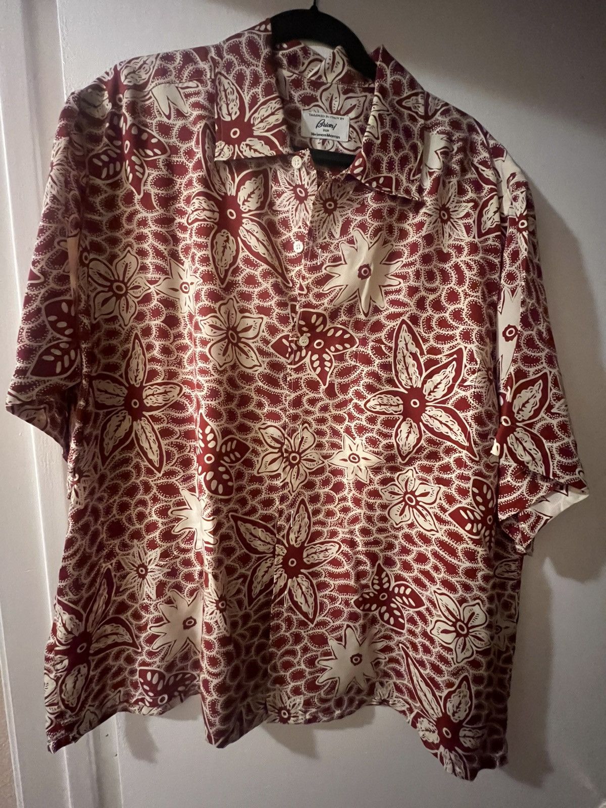 Other Vintage Brioni x Neiman Marcus 100% Silk Hawaiian Shirt Size US XL / EU 56 / 4 - 3 Thumbnail