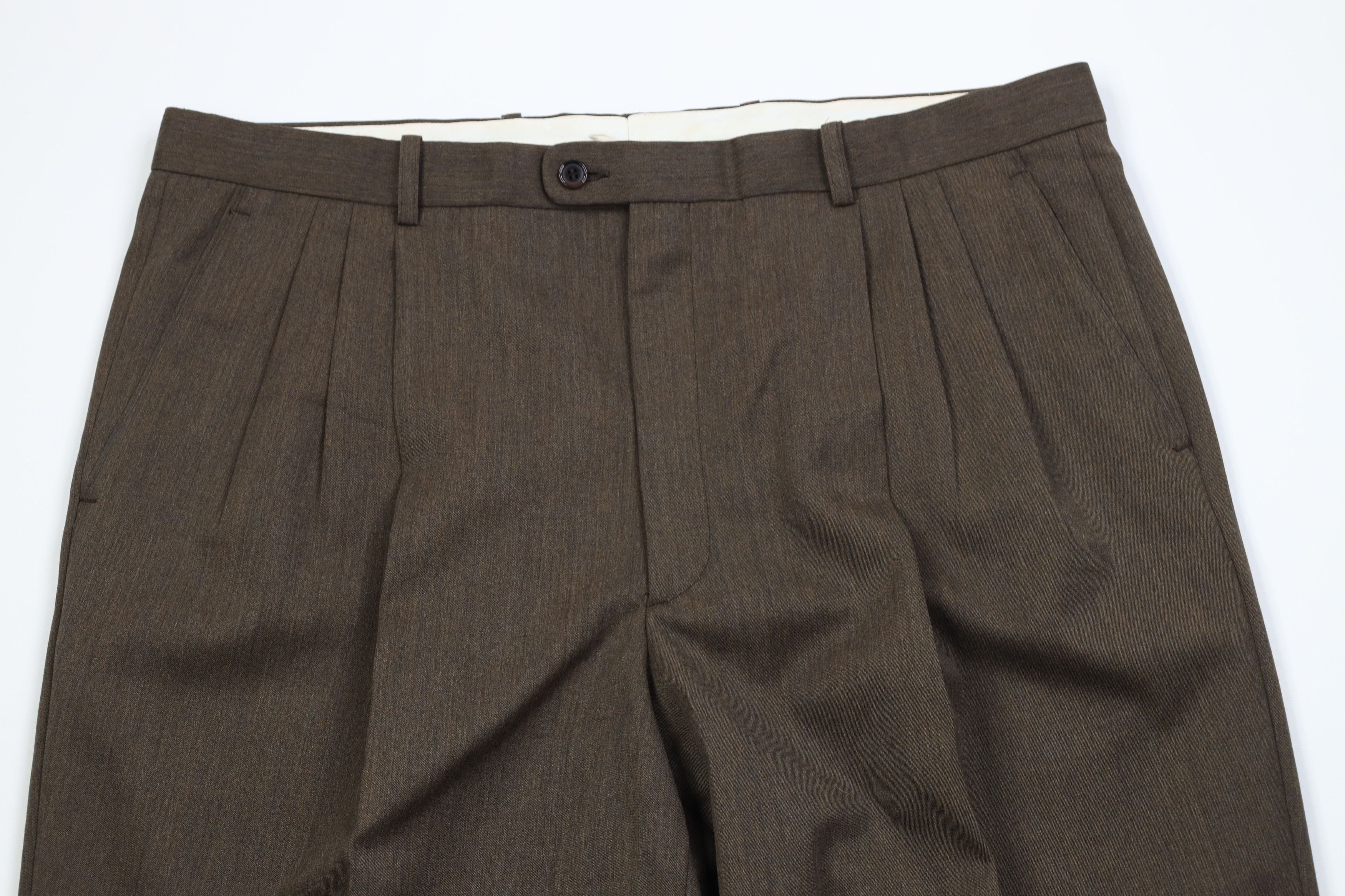 Vintage Vintage 90s Streetwear Wide Leg Chino Pants Heather Brown Size US 38 / EU 54 - 2 Thumbnail