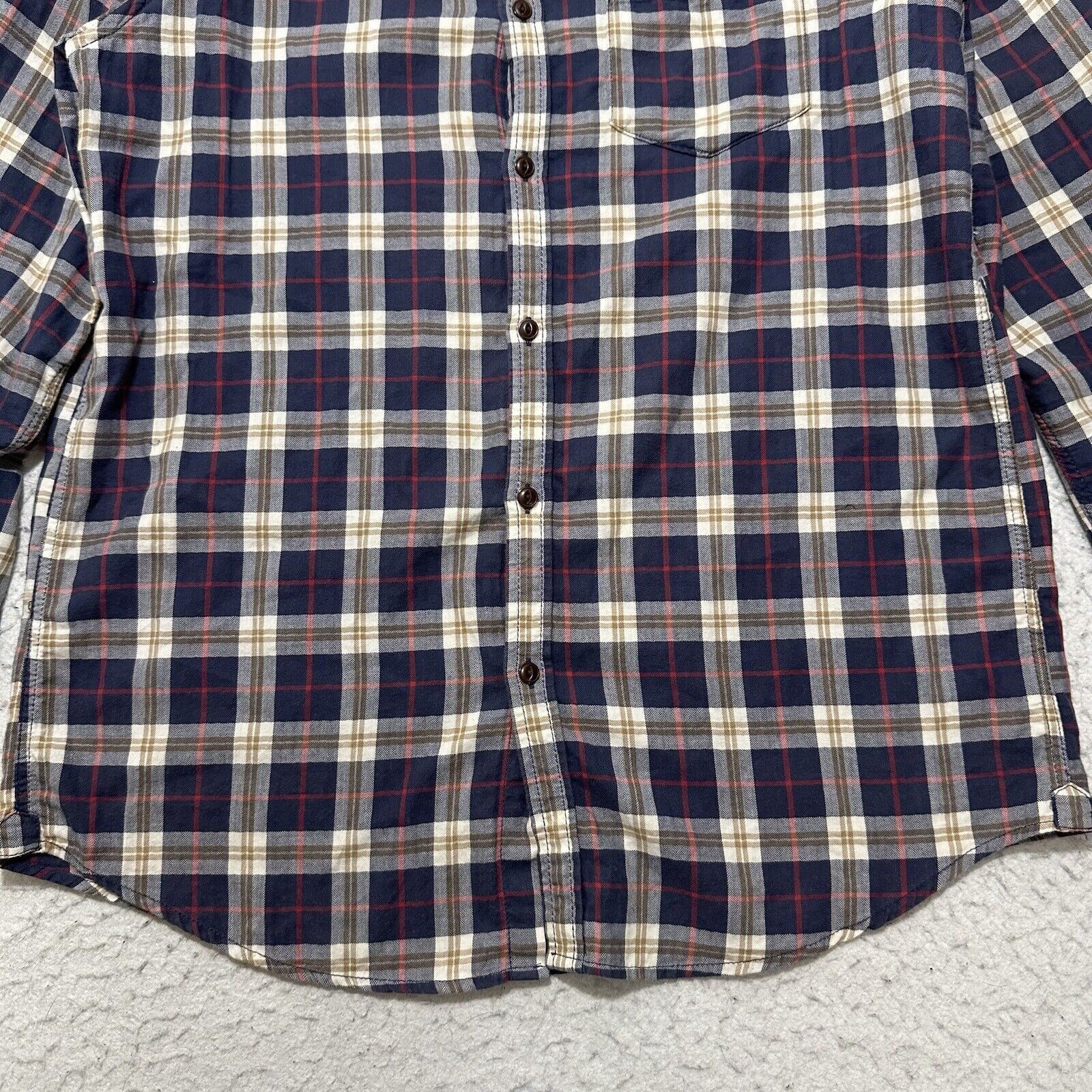 Gap GAP Men's Medium Button Down Pocket Shirt Blue Plaid Striped Size US L / EU 52-54 / 3 - 5 Thumbnail
