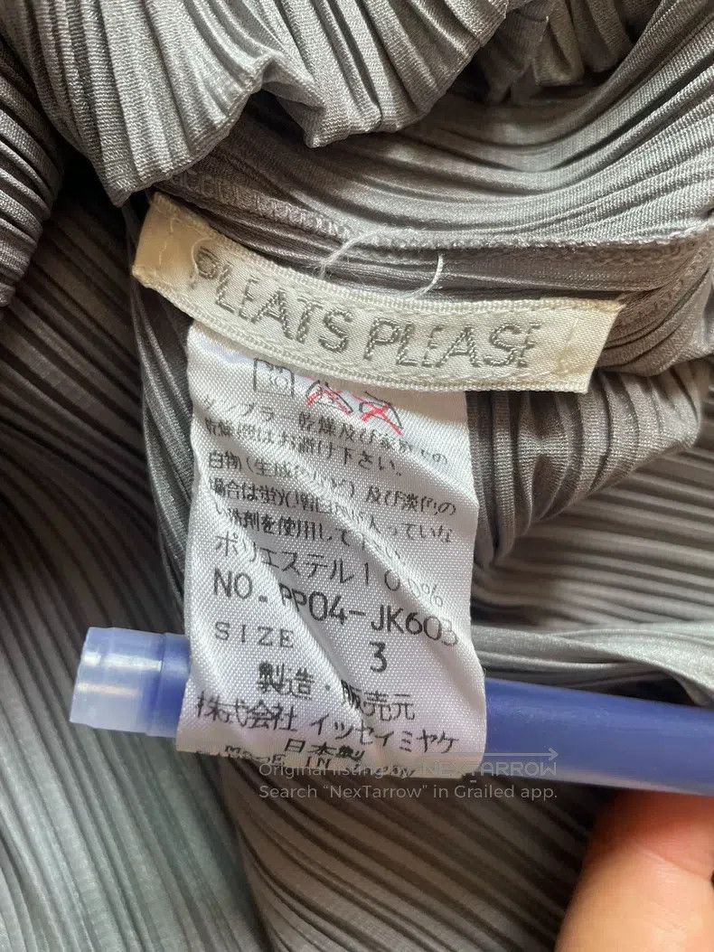 Issey Miyake Issey Miyake Gray Turtleneck Side Slit Pleated Tank Top Sh Size L / US 10 / IT 46 - 6 Thumbnail